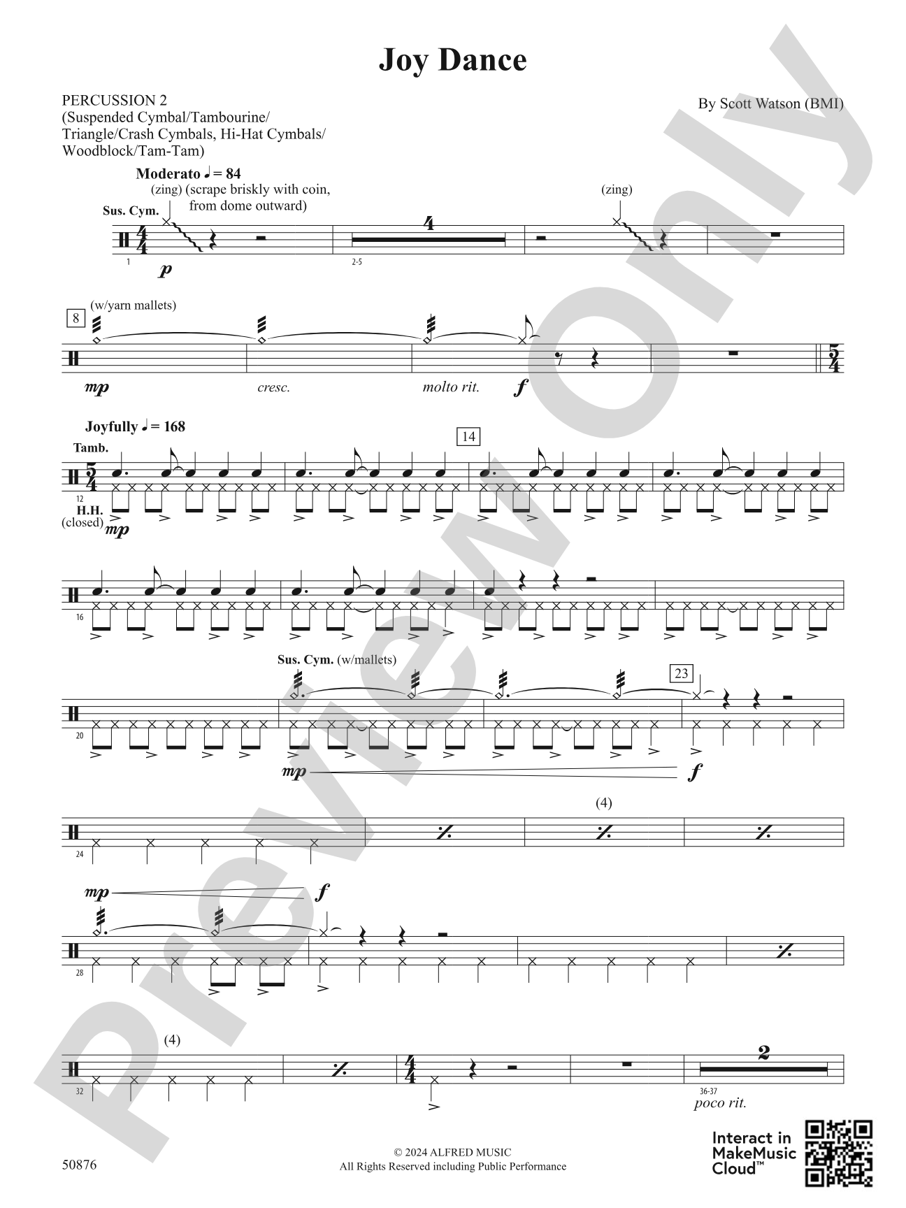 Joy Dance: 2nd Percussion