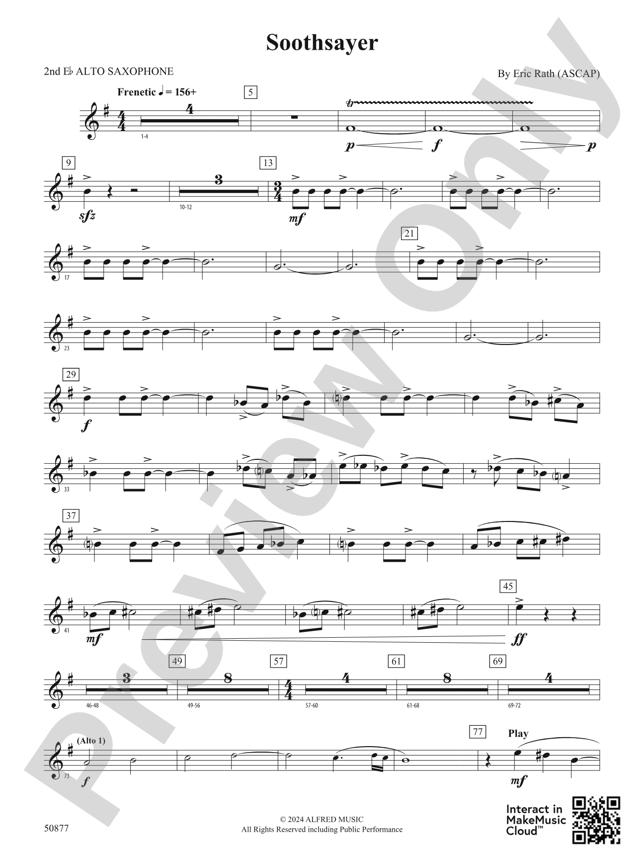 Soothsayer: 2nd E-flat Alto Saxophone