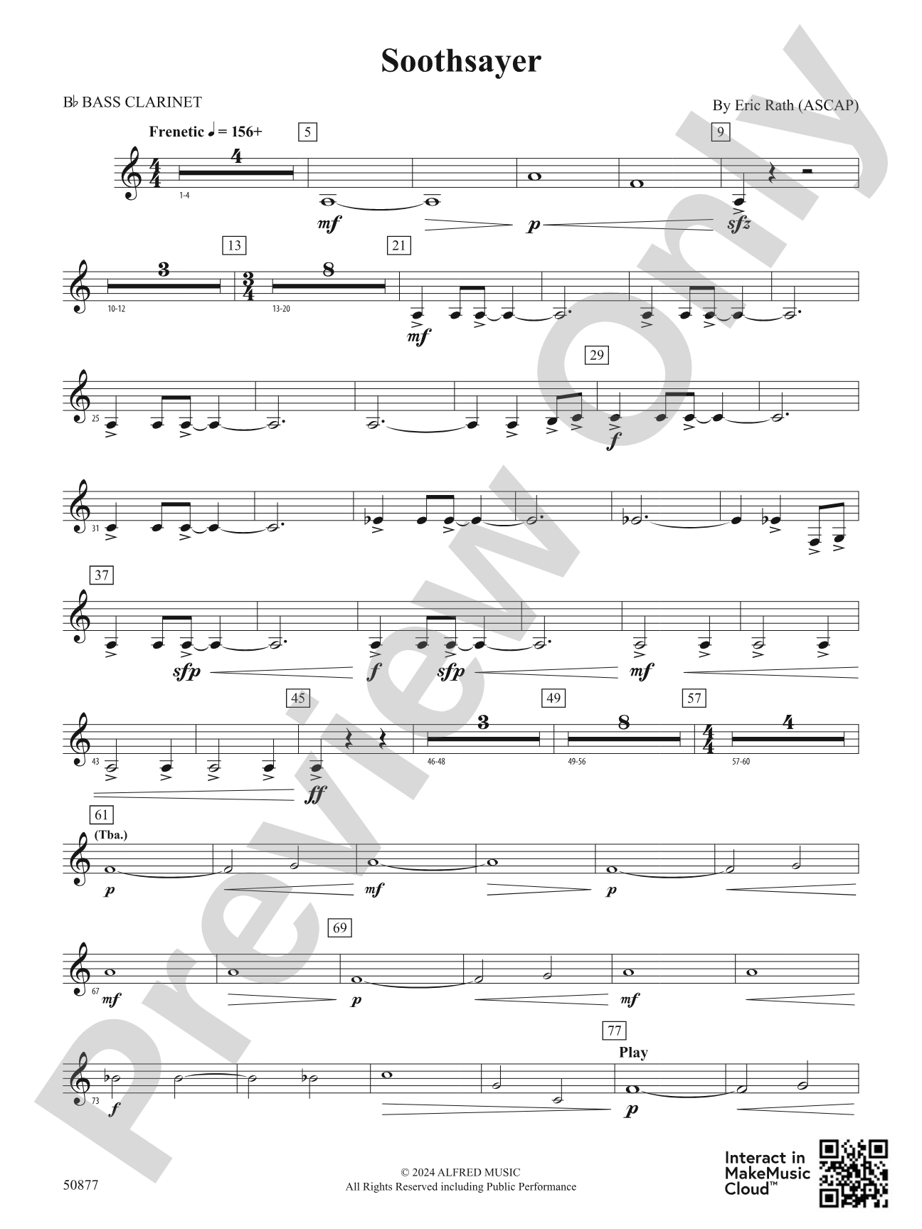 Soothsayer: B-flat Bass Clarinet