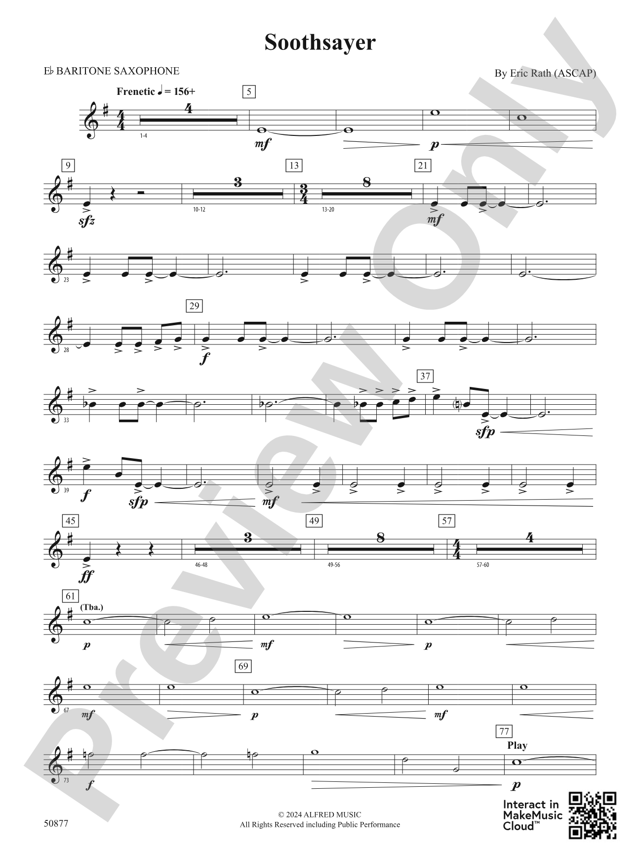 Soothsayer: E-flat Baritone Saxophone