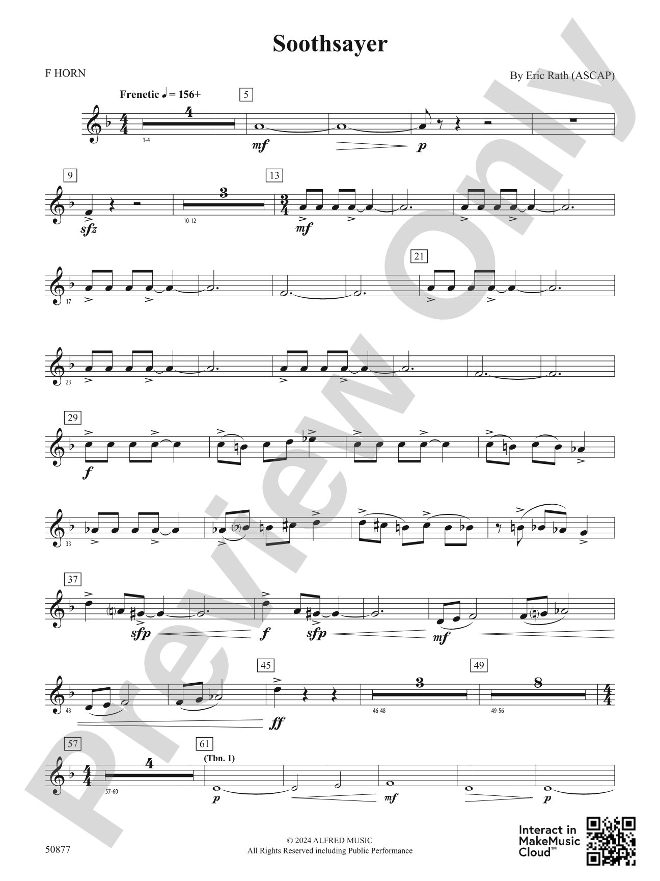Soothsayer: 1st F Horn