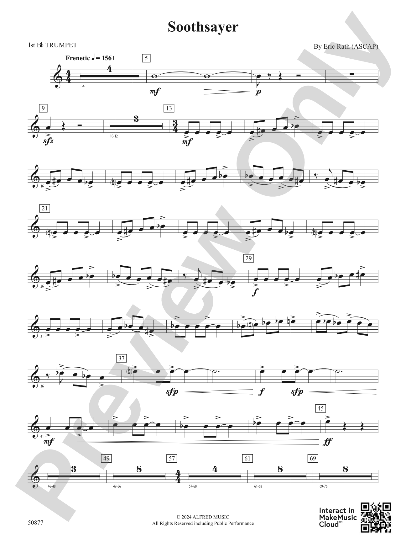 Soothsayer: 1st B-flat Trumpet