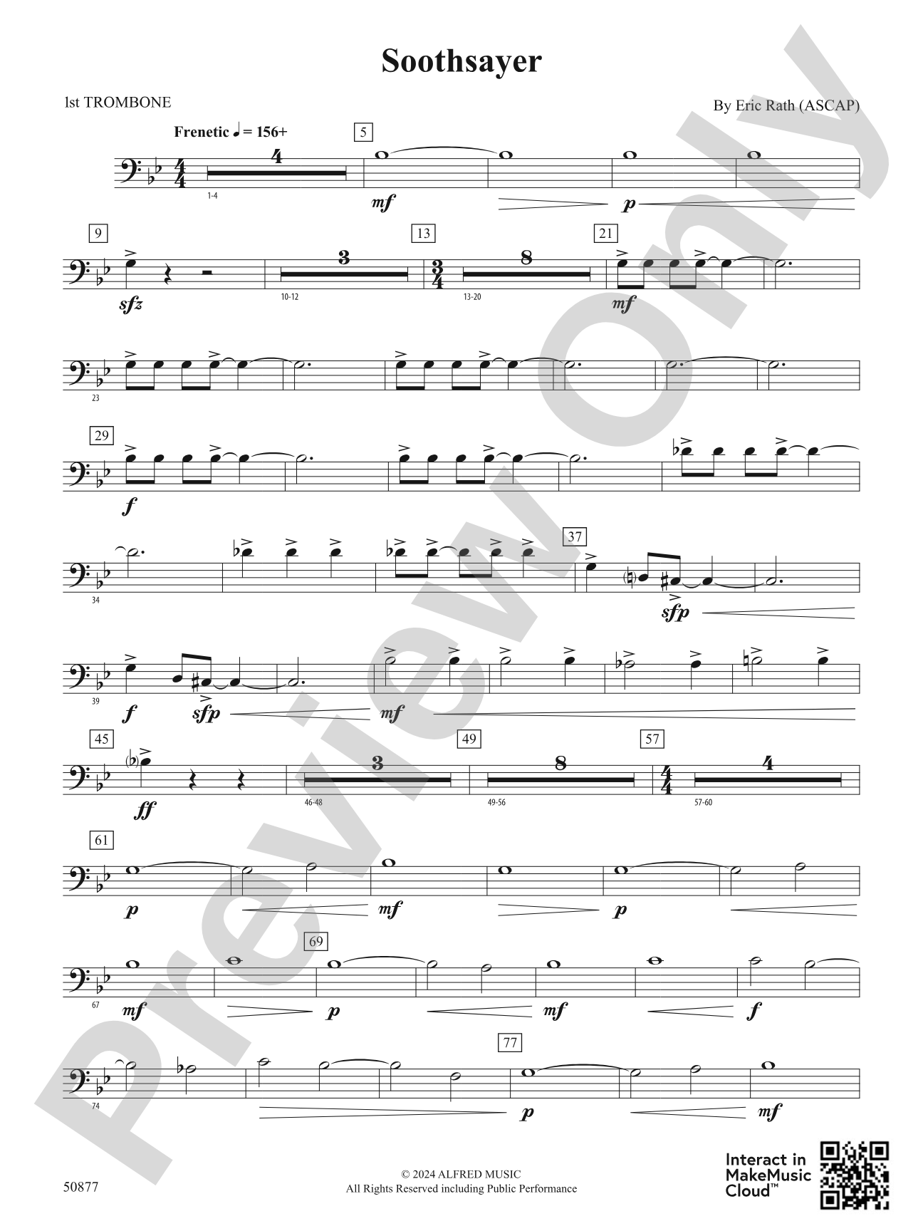 Soothsayer: 1st Trombone