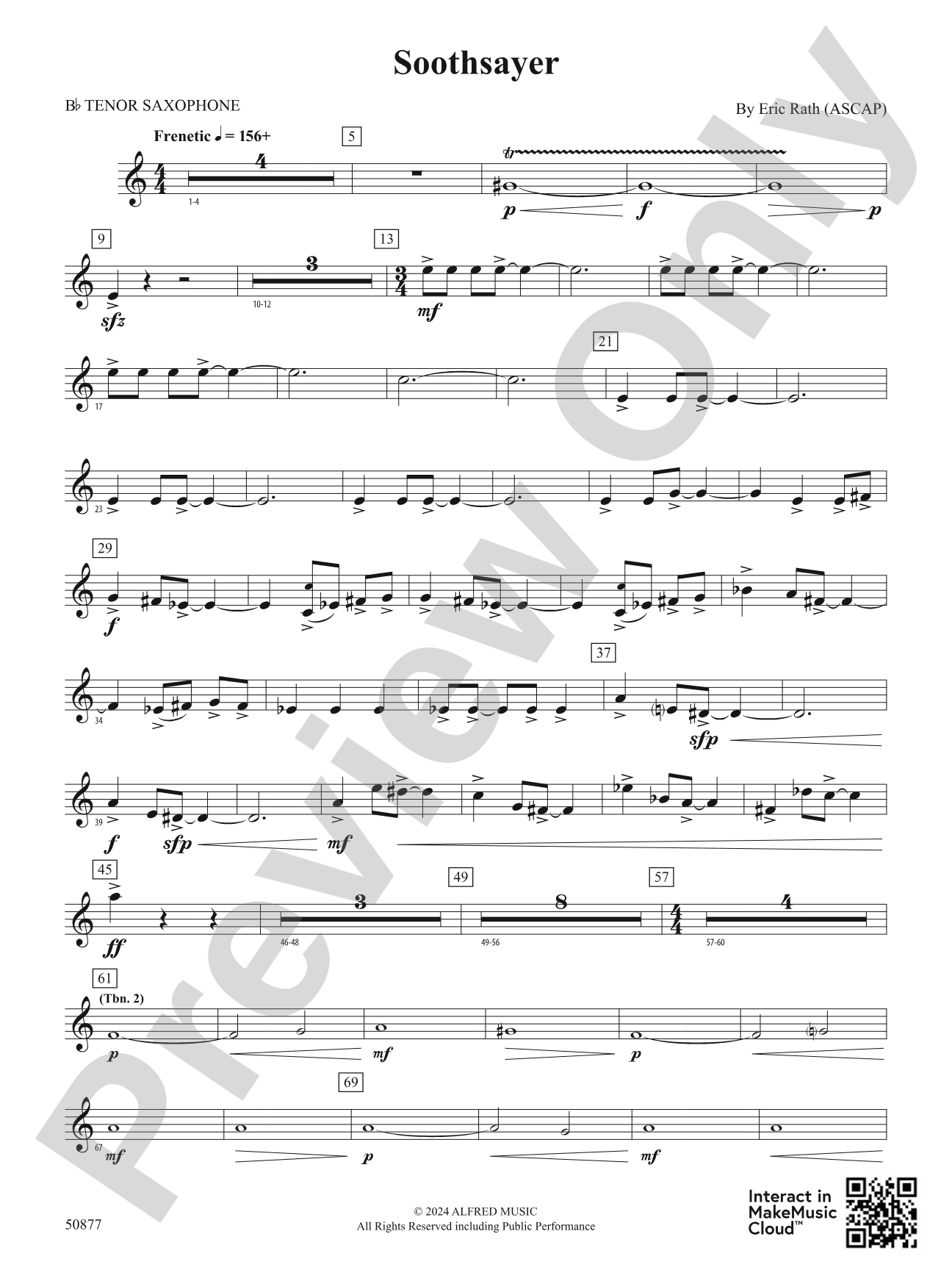 Soothsayer: B-flat Tenor Saxophone