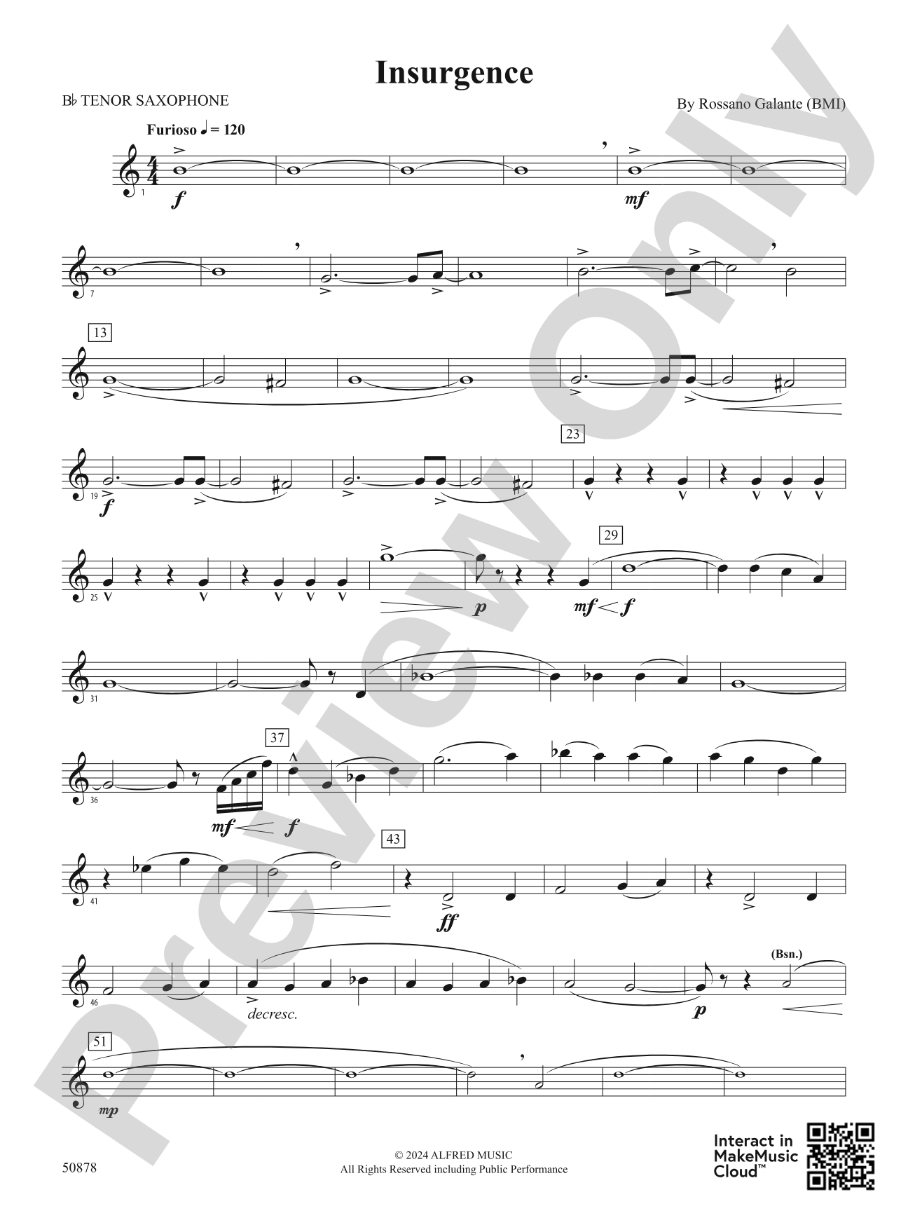 Insurgence: B-flat Tenor Saxophone