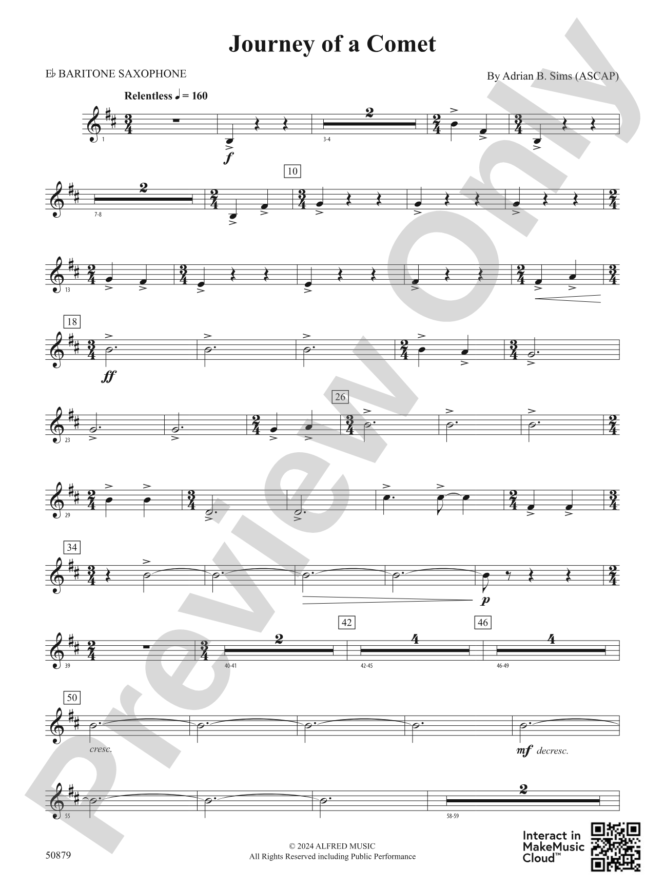 Journey of a Comet: E-flat Baritone Saxophone