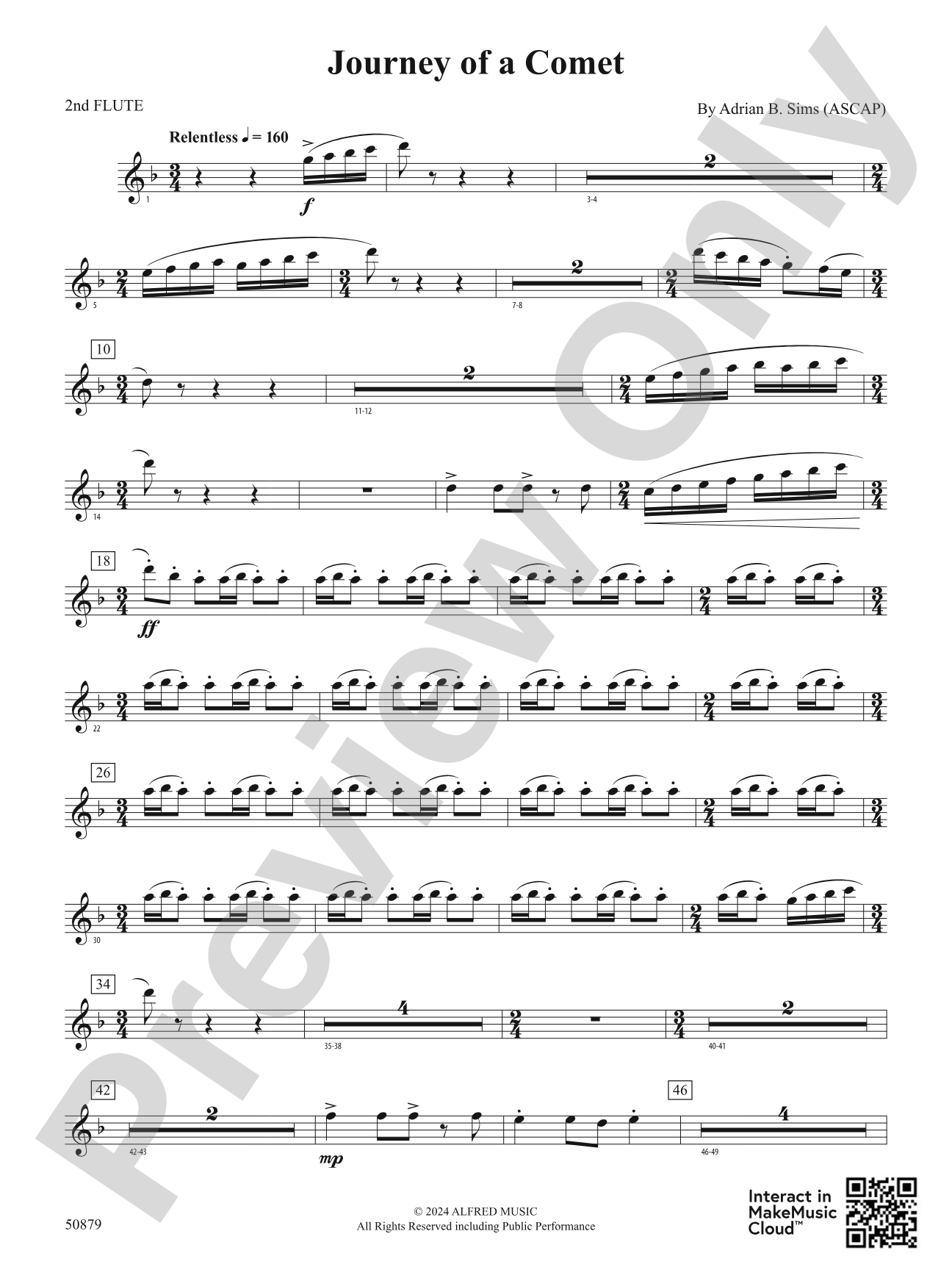 Journey of a Comet: 2nd Flute