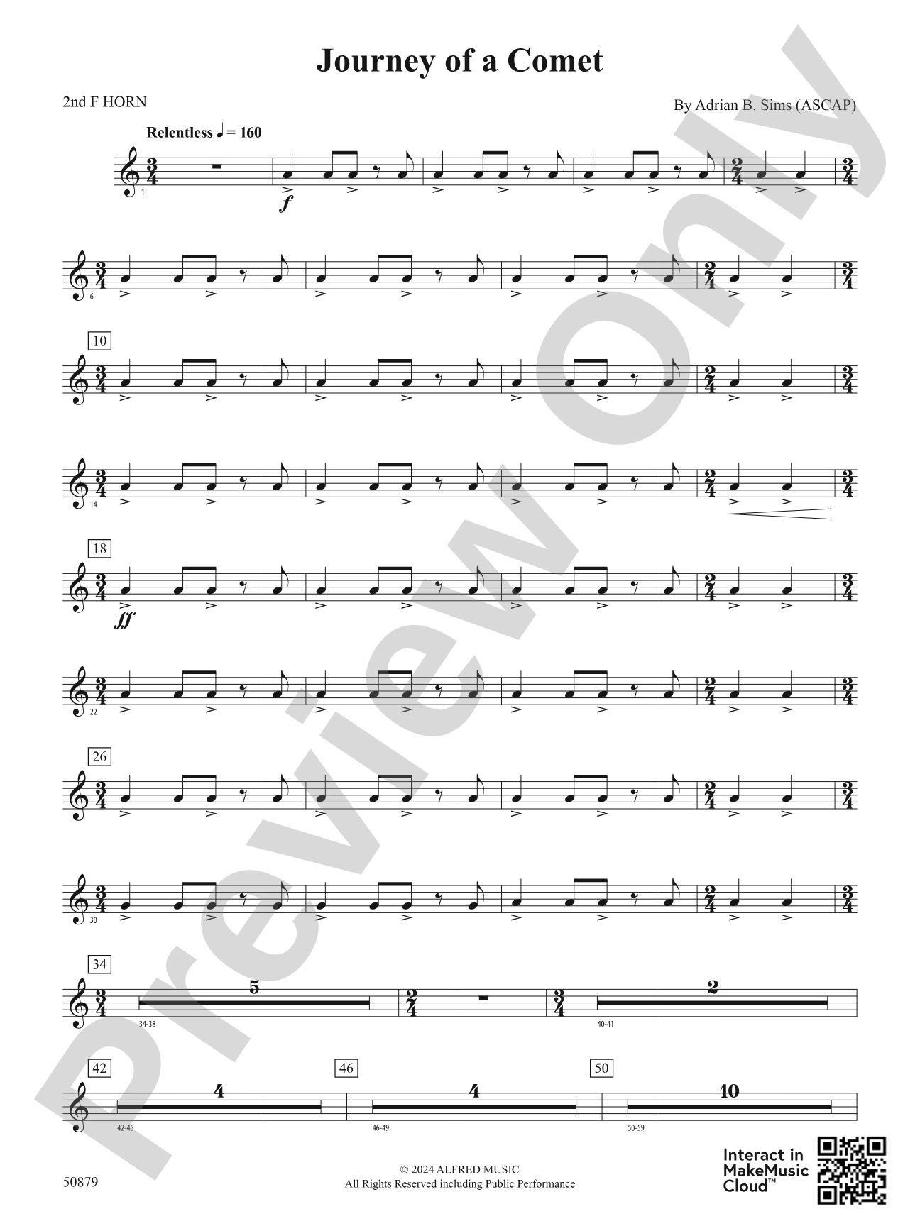 Journey of a Comet: 2nd F Horn