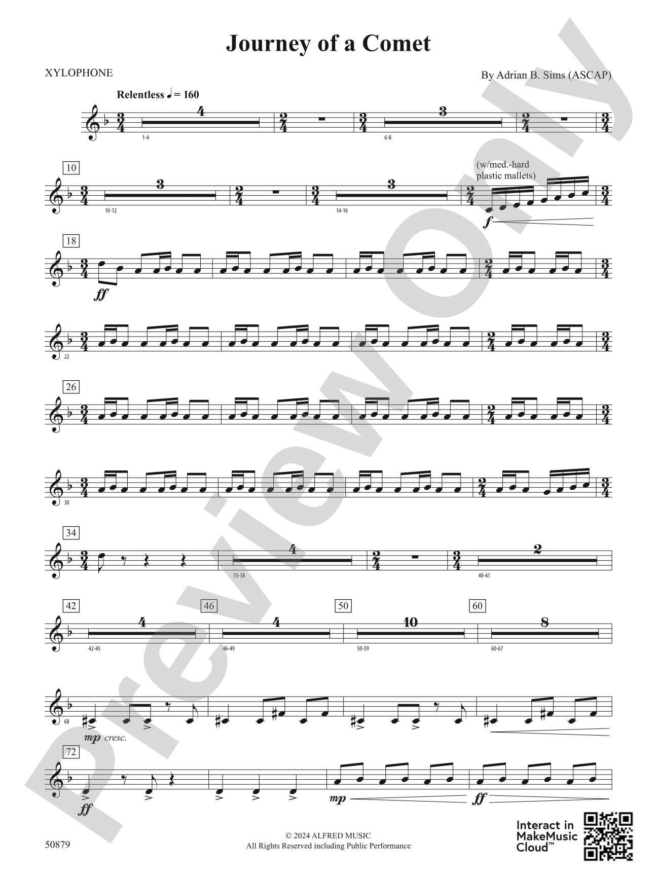 Journey of a Comet: 2nd Mallet Percussion