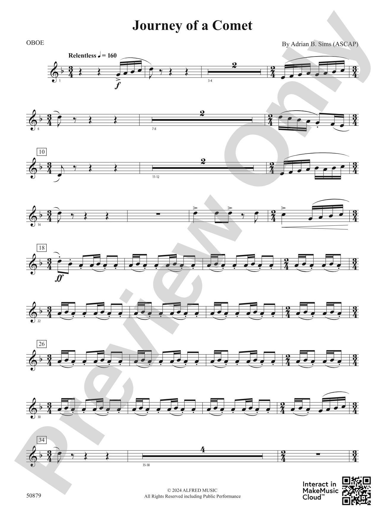 Journey of a Comet: Oboe