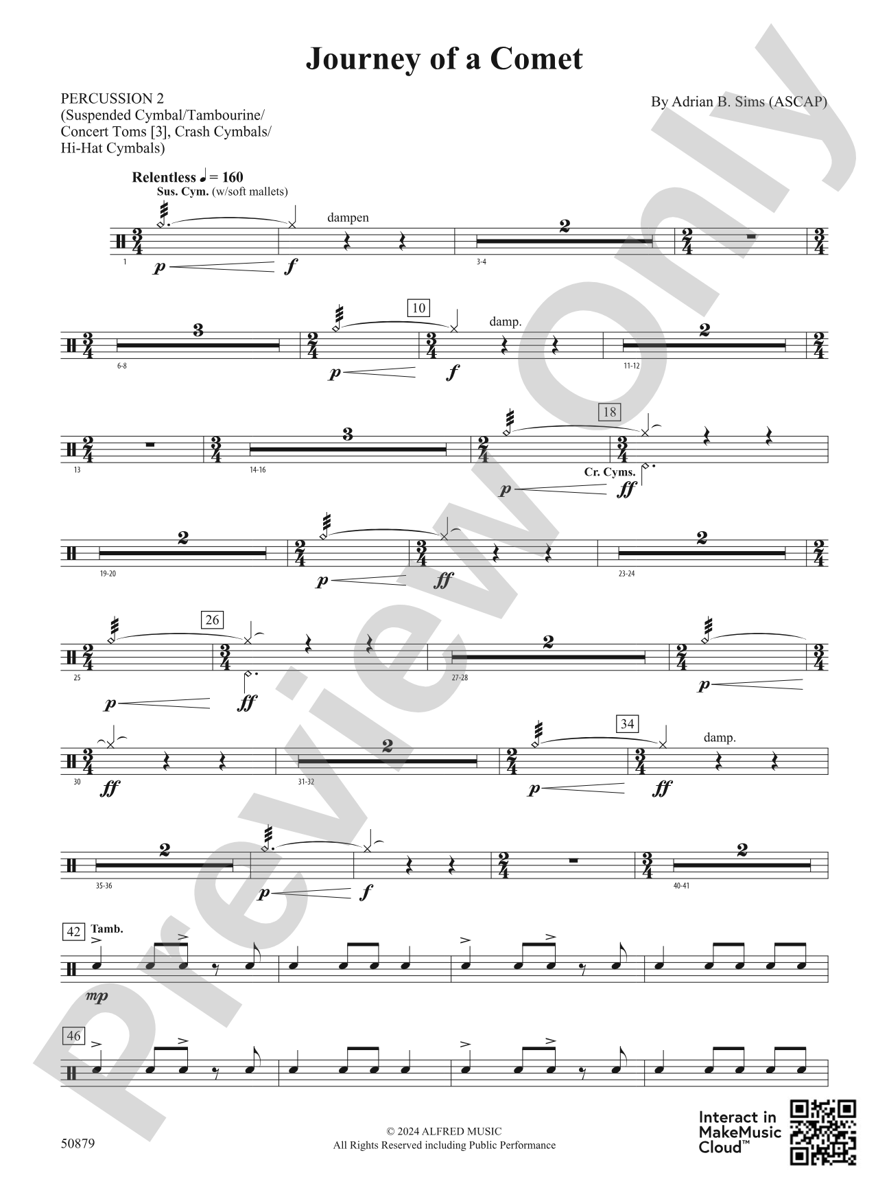 Journey of a Comet: 2nd Percussion
