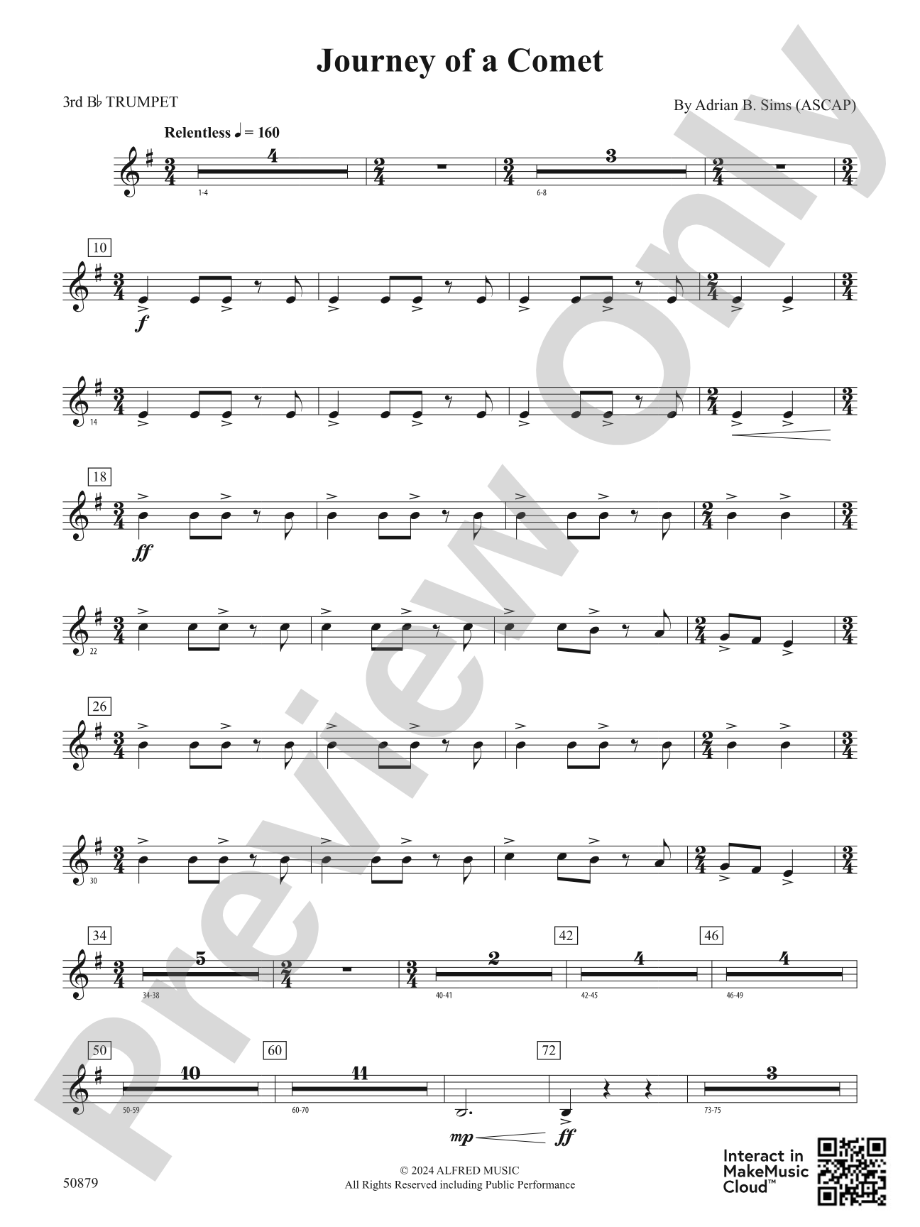 Journey of a Comet: 3rd B-flat Trumpet
