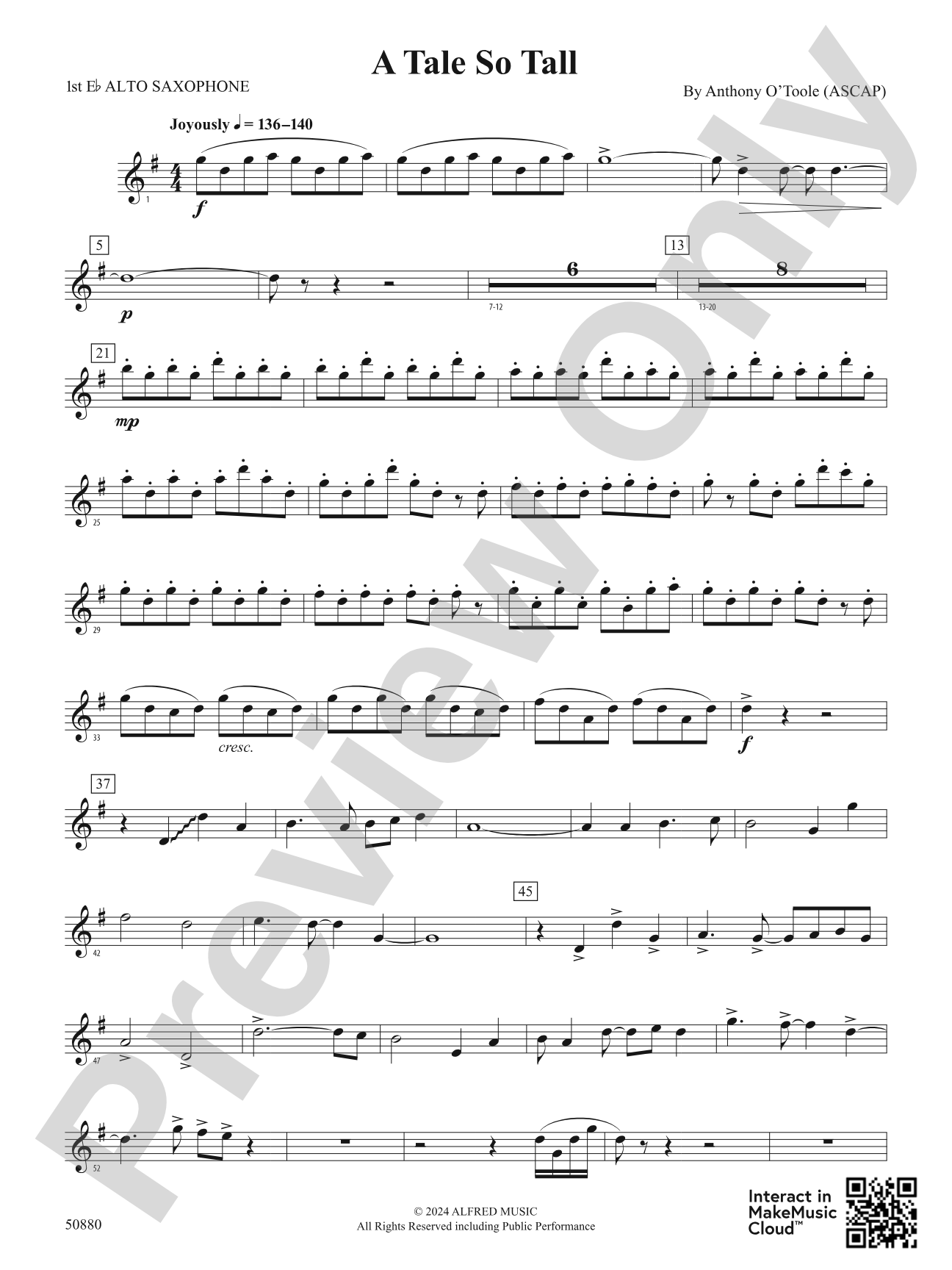 A Tale So Tall: E-flat Alto Saxophone