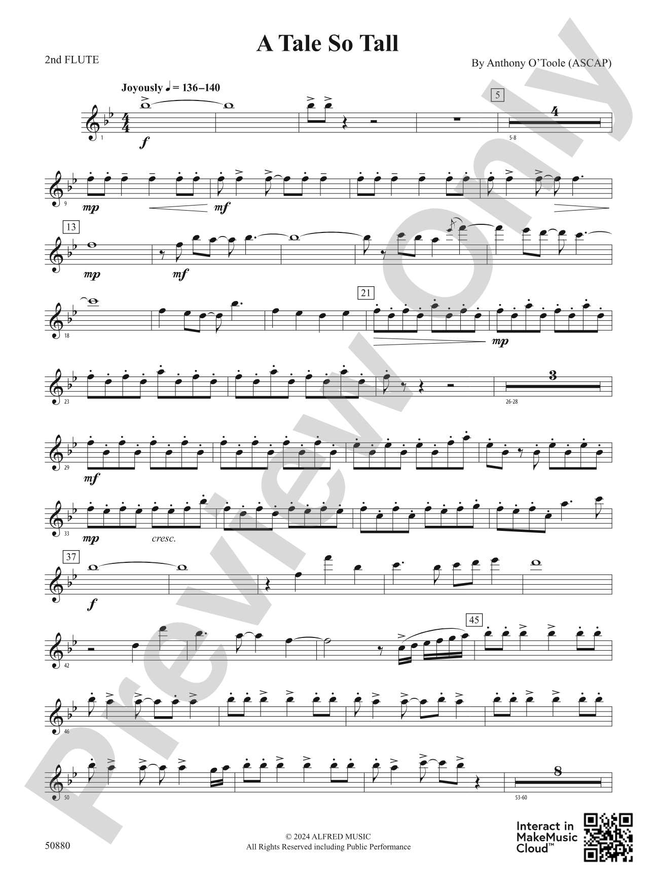 A Tale So Tall: 2nd Flute