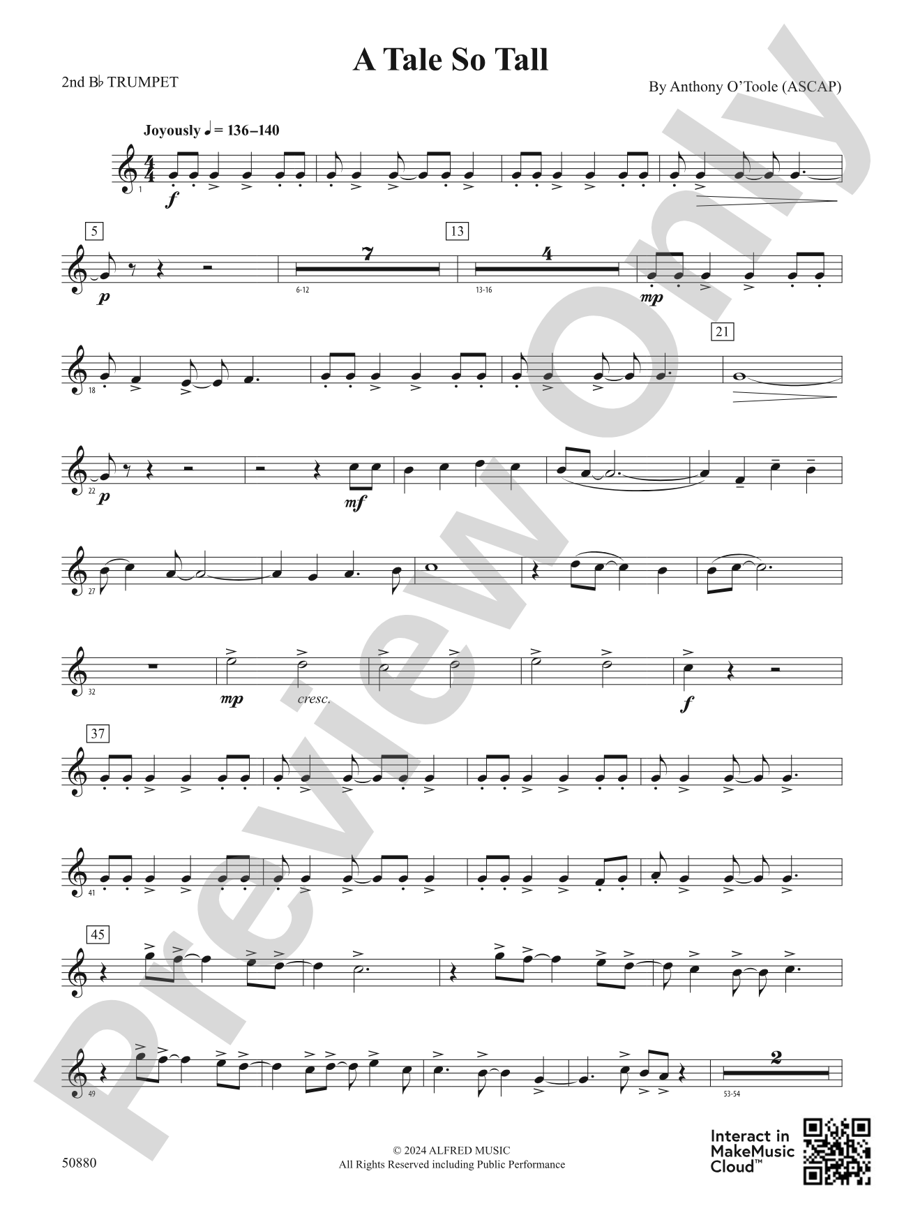 A Tale So Tall: 2nd B-flat Trumpet