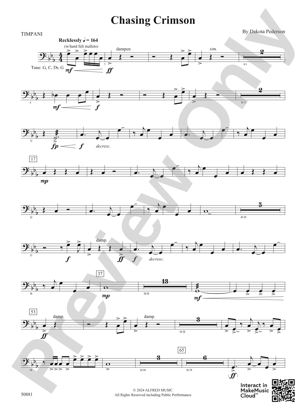 Chasing Crimson: Timpani