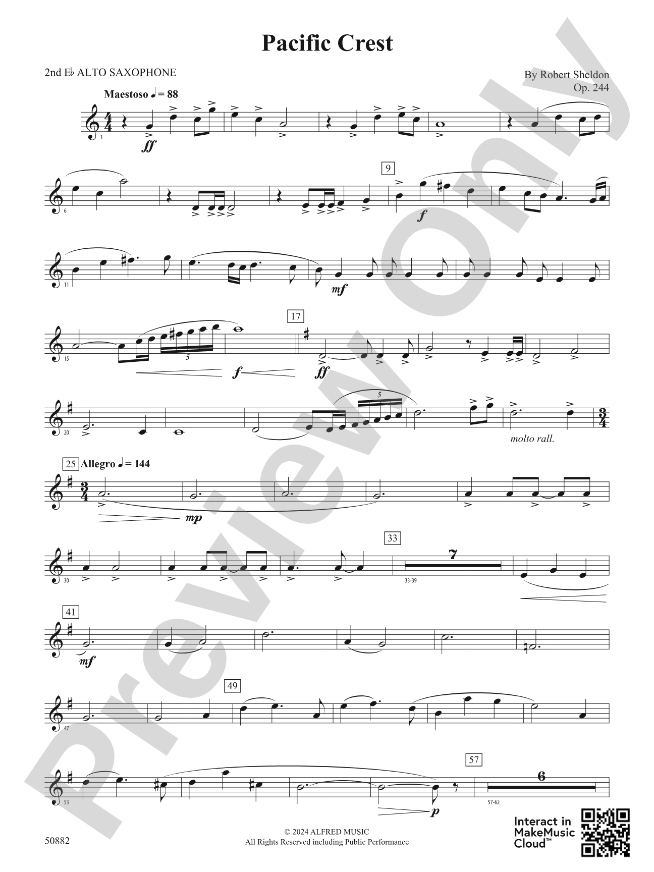 Pacific Crest: 2nd E-flat Alto Saxophone