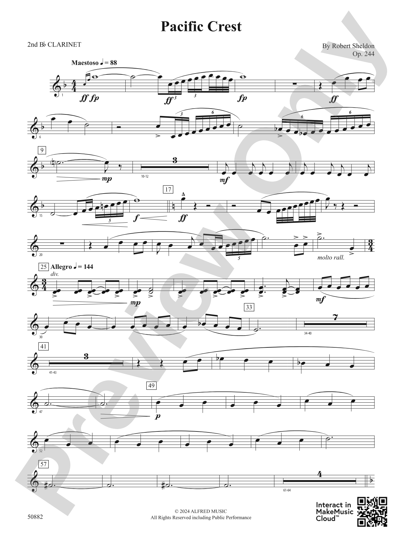Pacific Crest: 2nd B-flat Clarinet