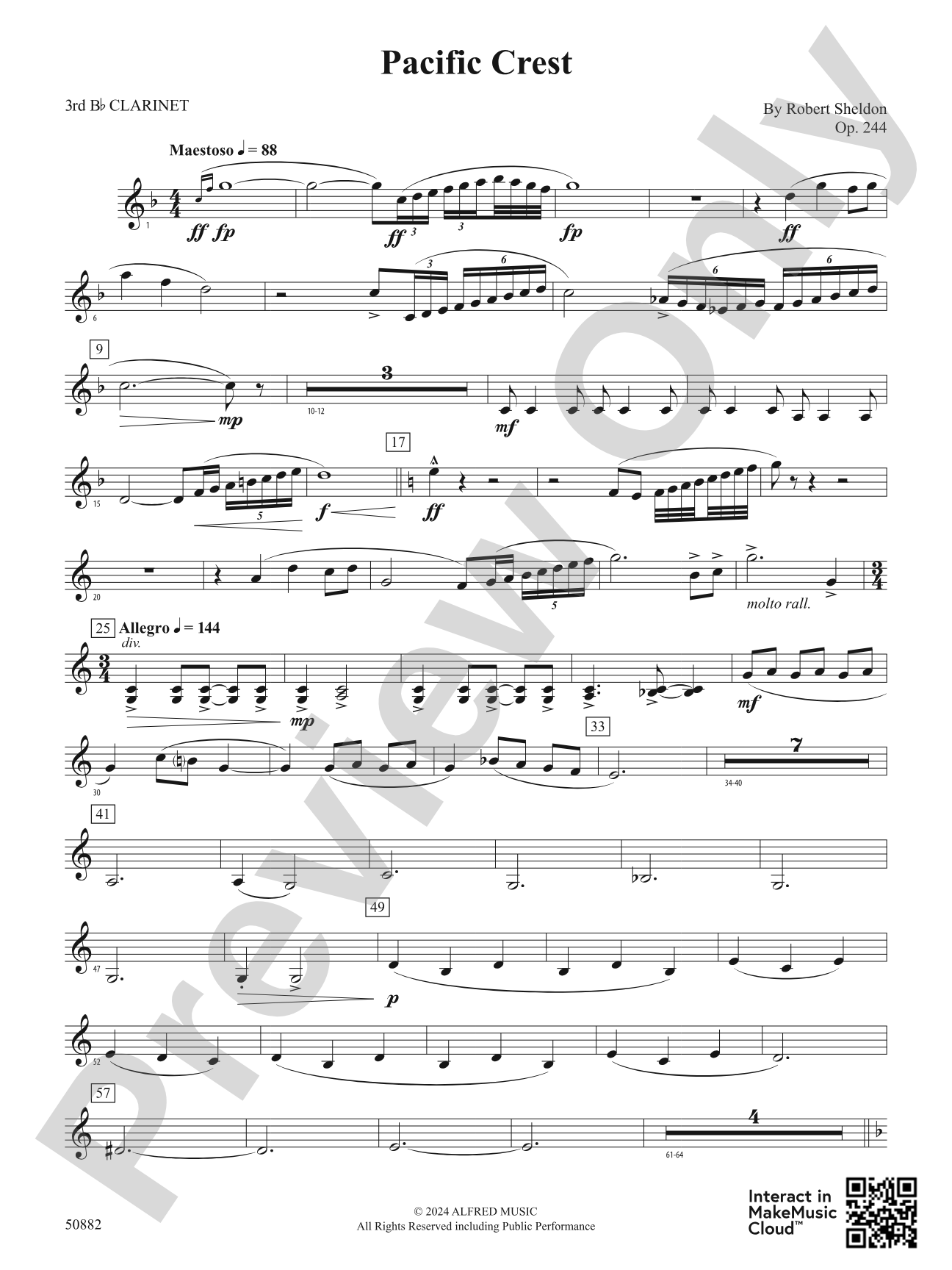 Pacific Crest: 3rd B-flat Clarinet