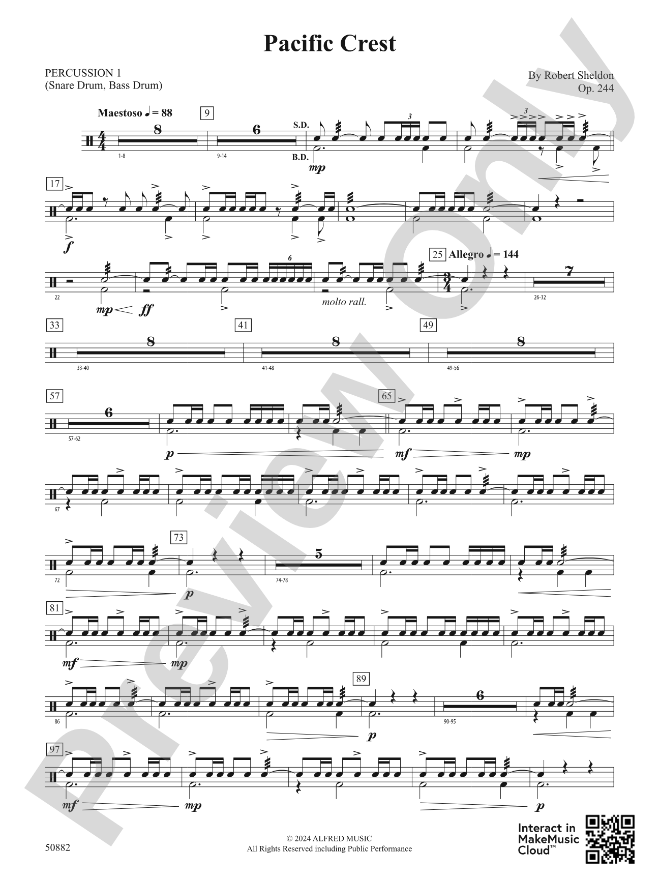 Pacific Crest: 1st Percussion