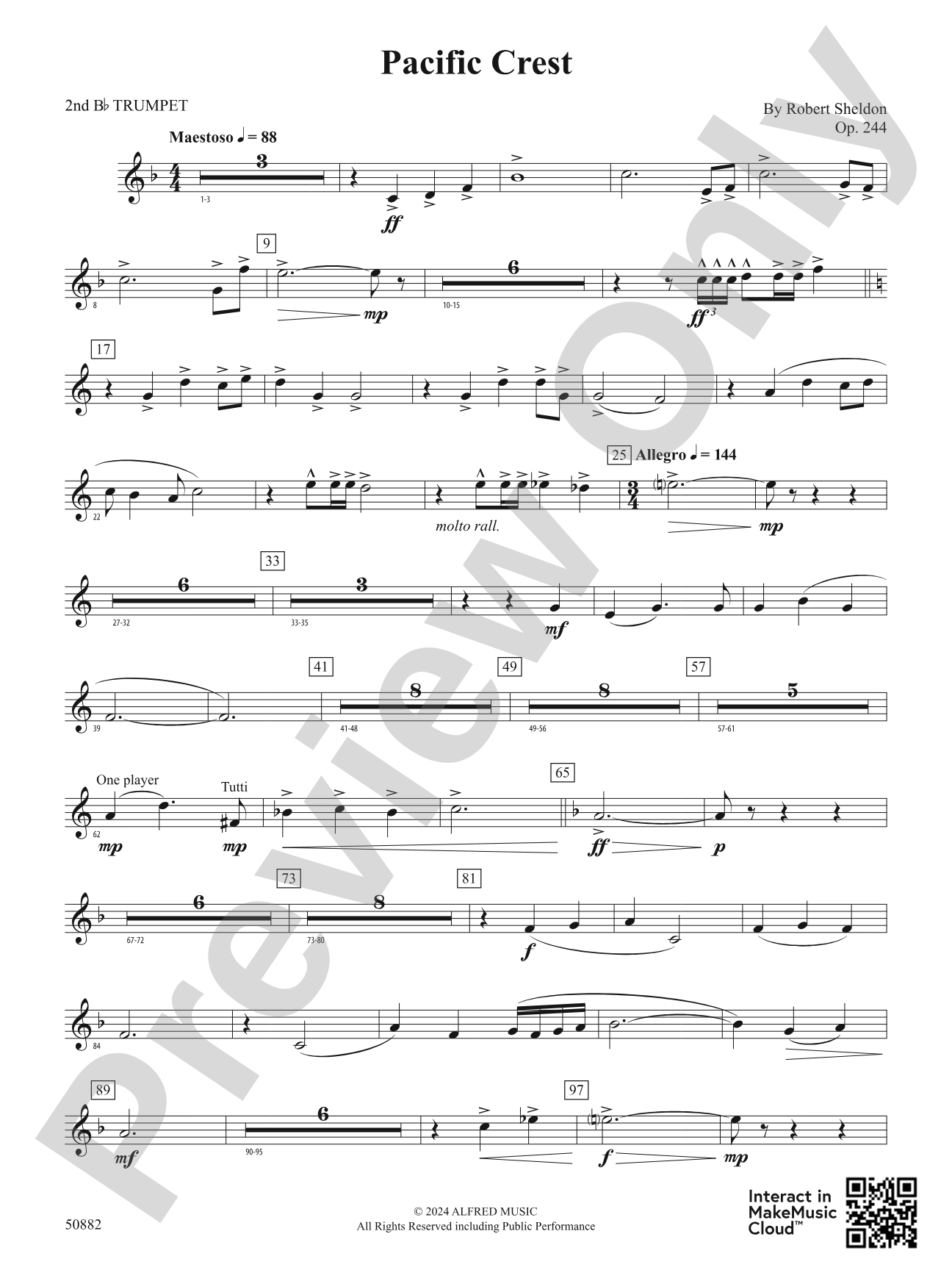Pacific Crest: 2nd B-flat Trumpet