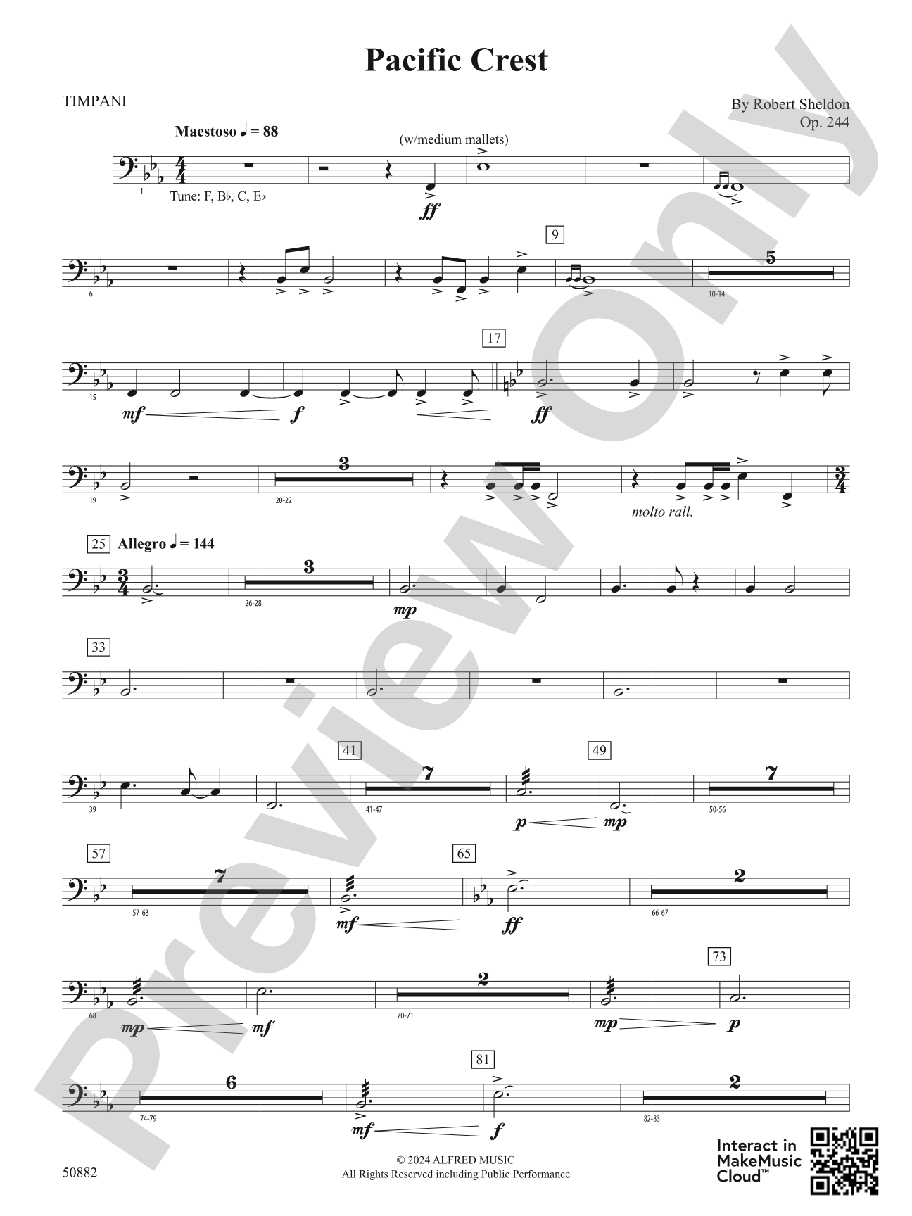 Pacific Crest: Timpani