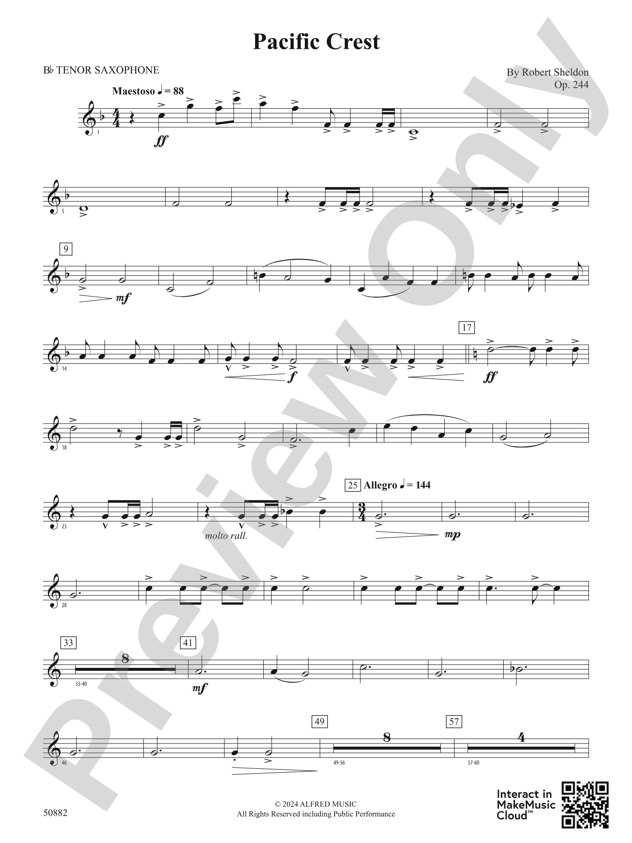 Pacific Crest: B-flat Tenor Saxophone