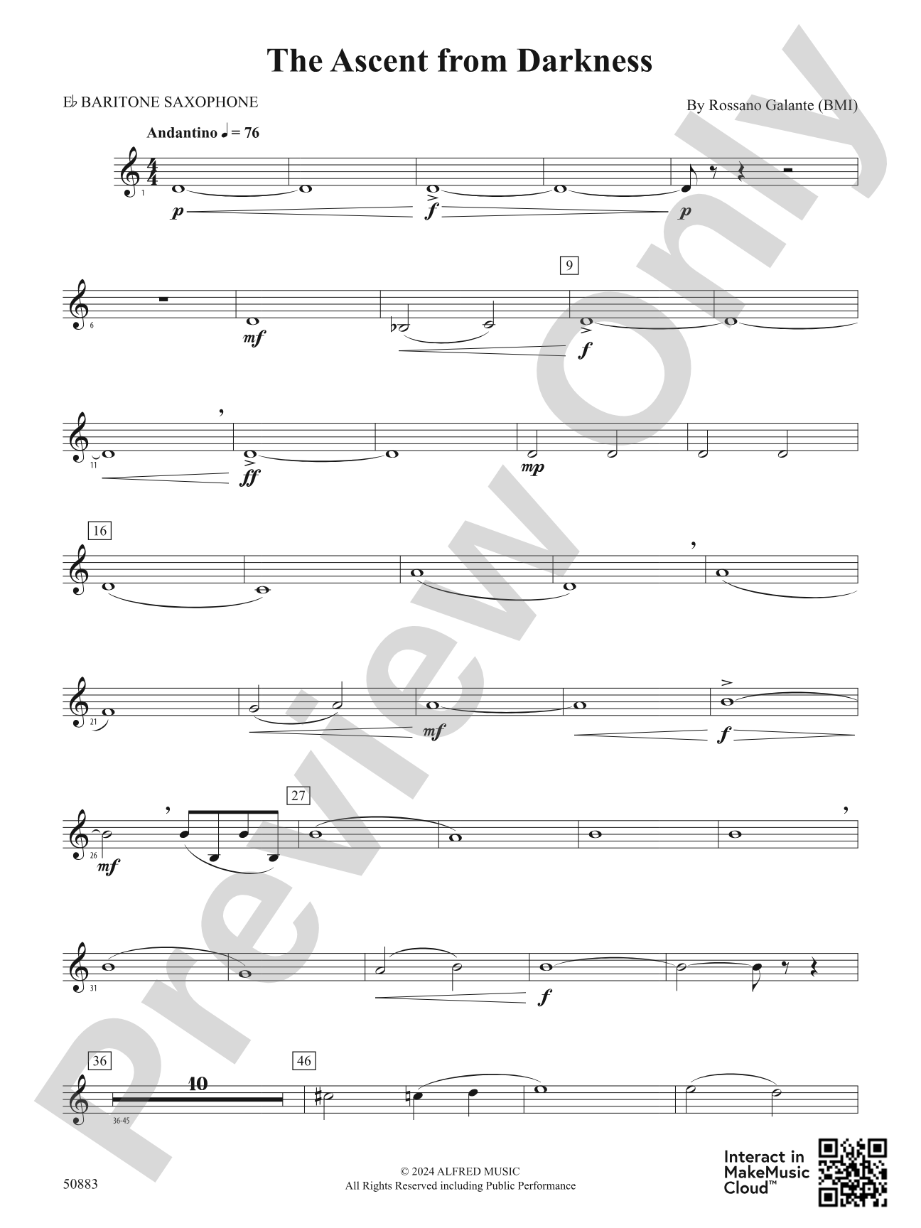 The Ascent from Darkness: E-flat Baritone Saxophone