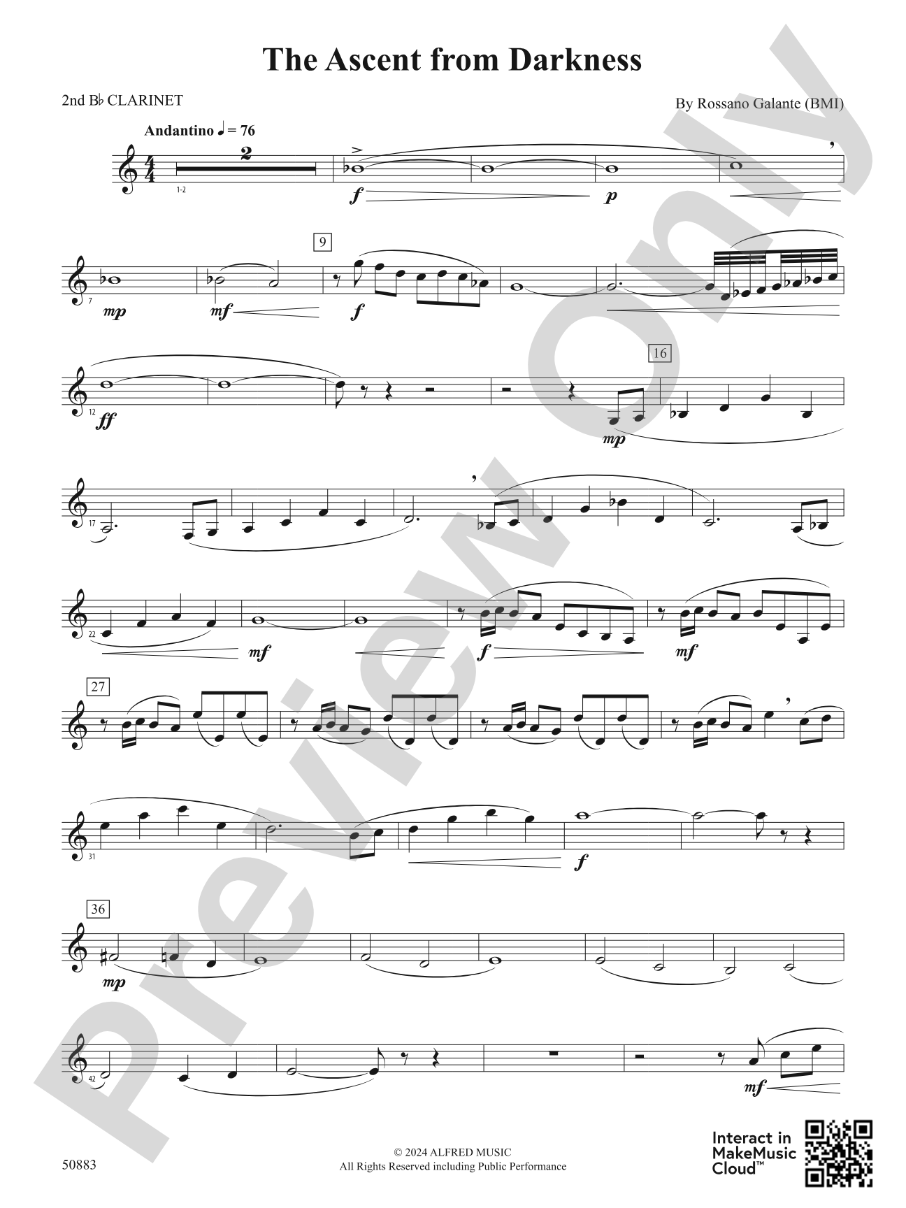 The Ascent from Darkness: 2nd B-flat Clarinet