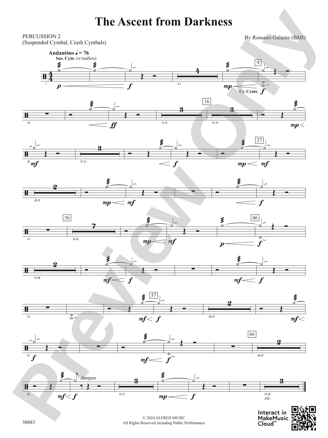 The Ascent from Darkness: 2nd Percussion