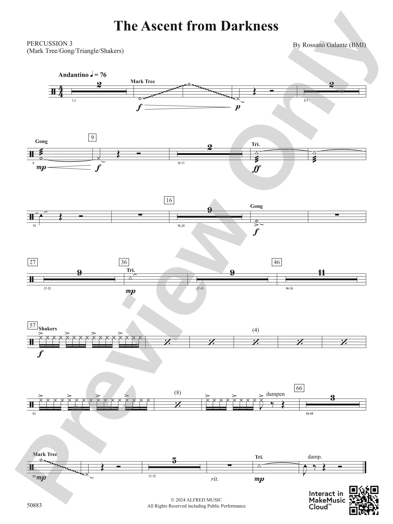 The Ascent from Darkness: 3rd Percussion