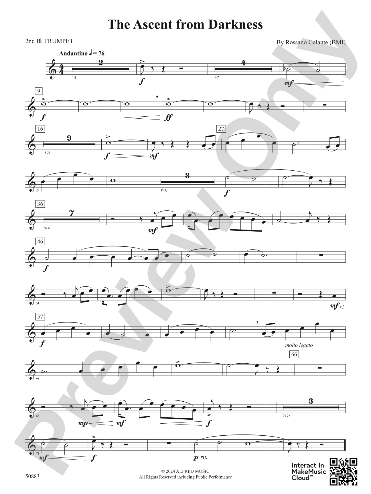 The Ascent from Darkness: 2nd B-flat Trumpet