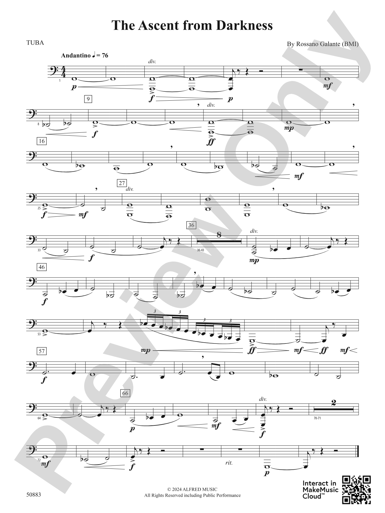 The Ascent from Darkness: Tuba