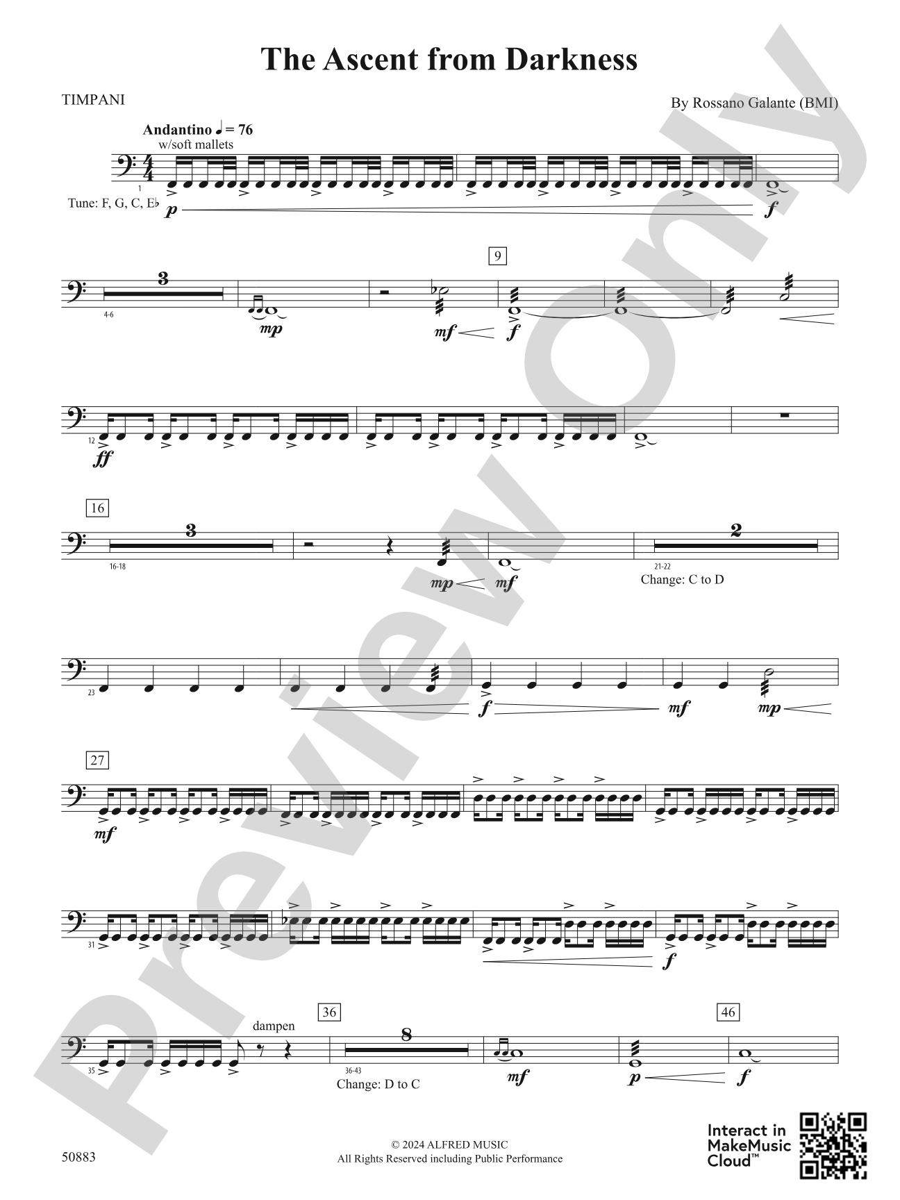 The Ascent from Darkness: Timpani