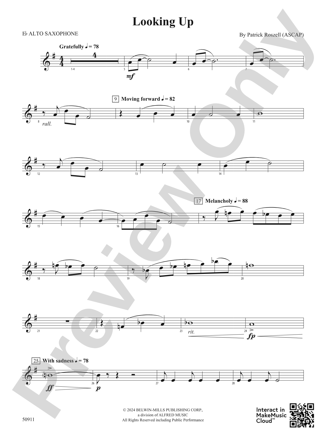 Looking Up: E-flat Alto Saxophone