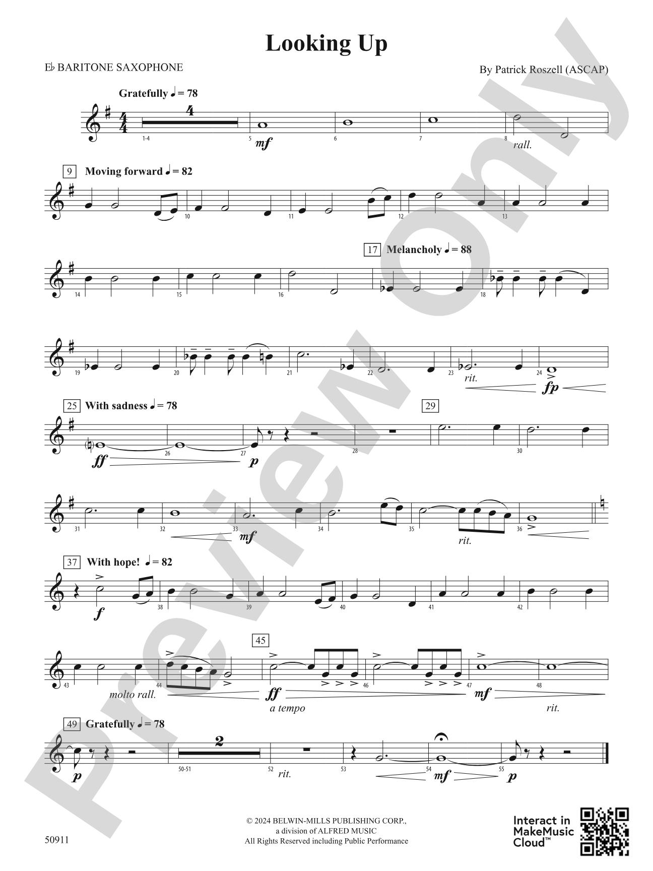Looking Up: E-flat Baritone Saxophone