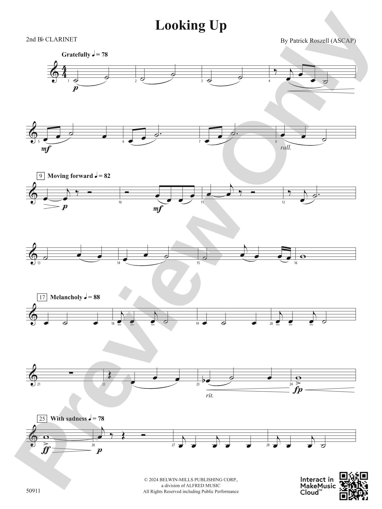 Looking Up: 2nd B-flat Clarinet