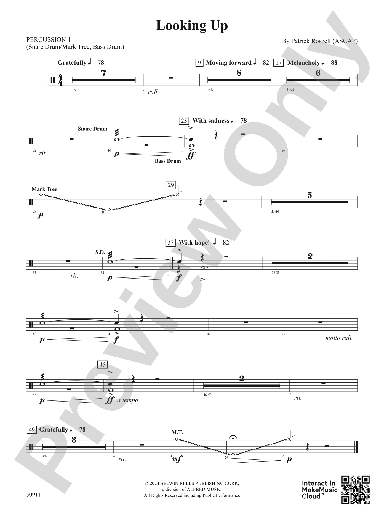 Looking Up: 1st Percussion
