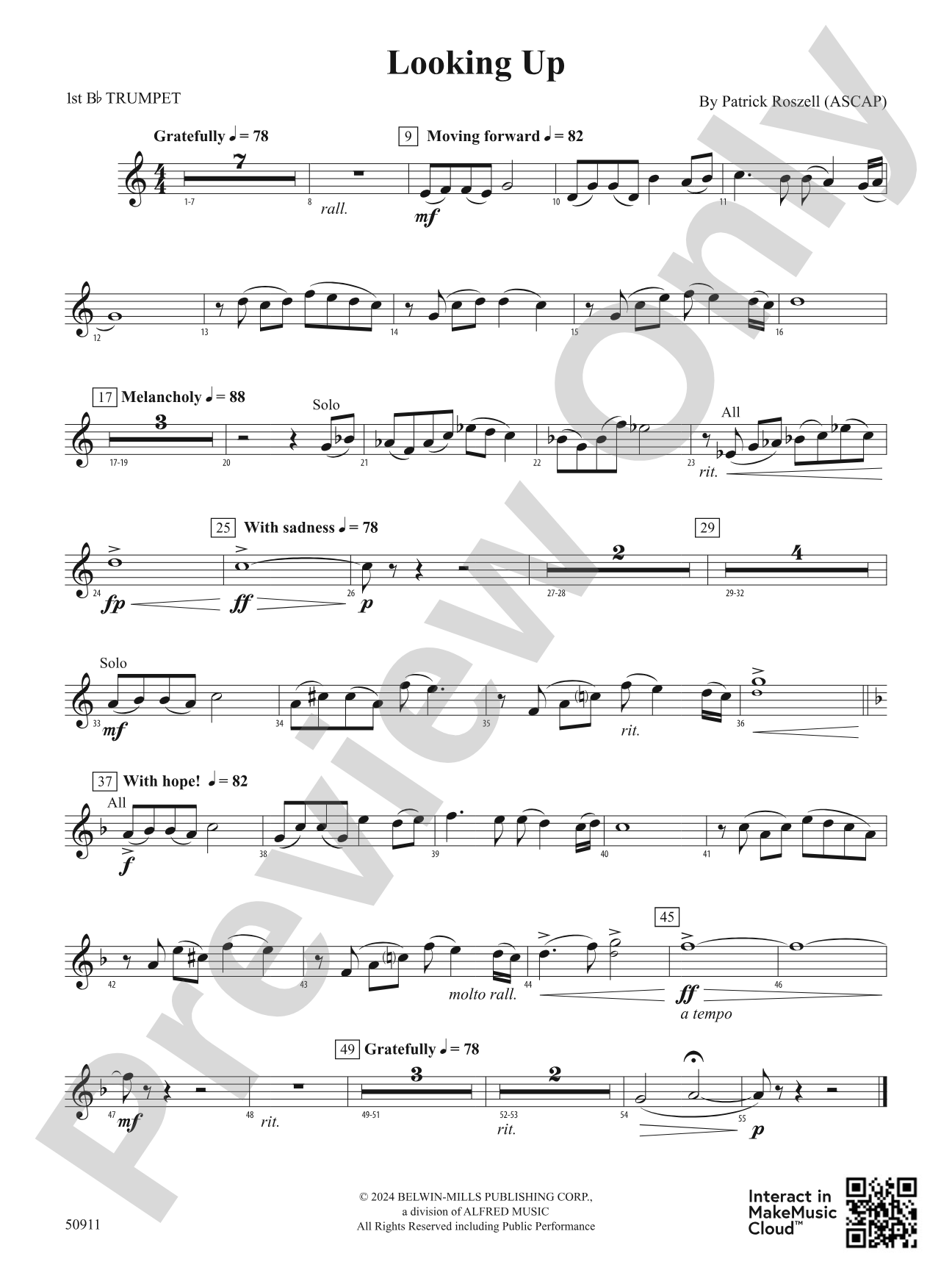 Looking Up: 1st B-flat Trumpet