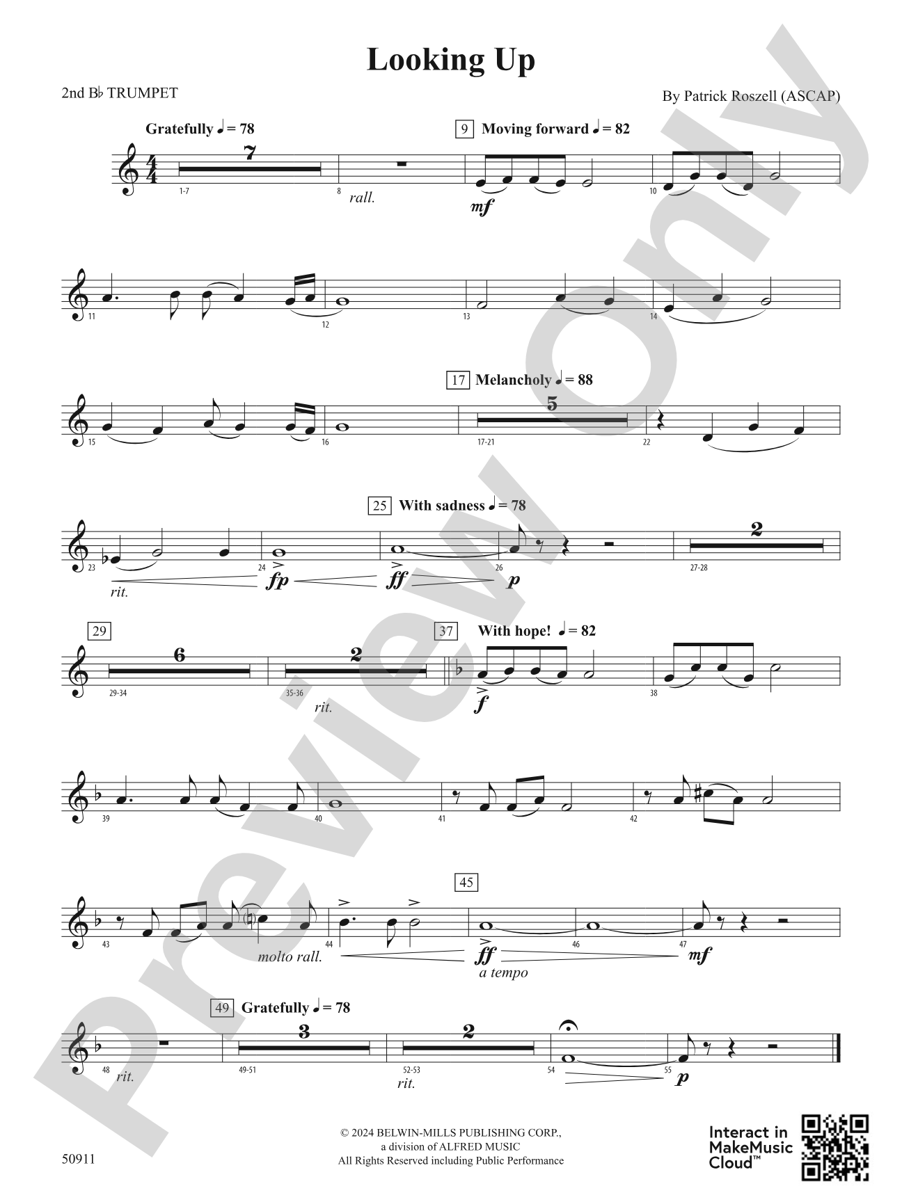 Looking Up: 2nd B-flat Trumpet