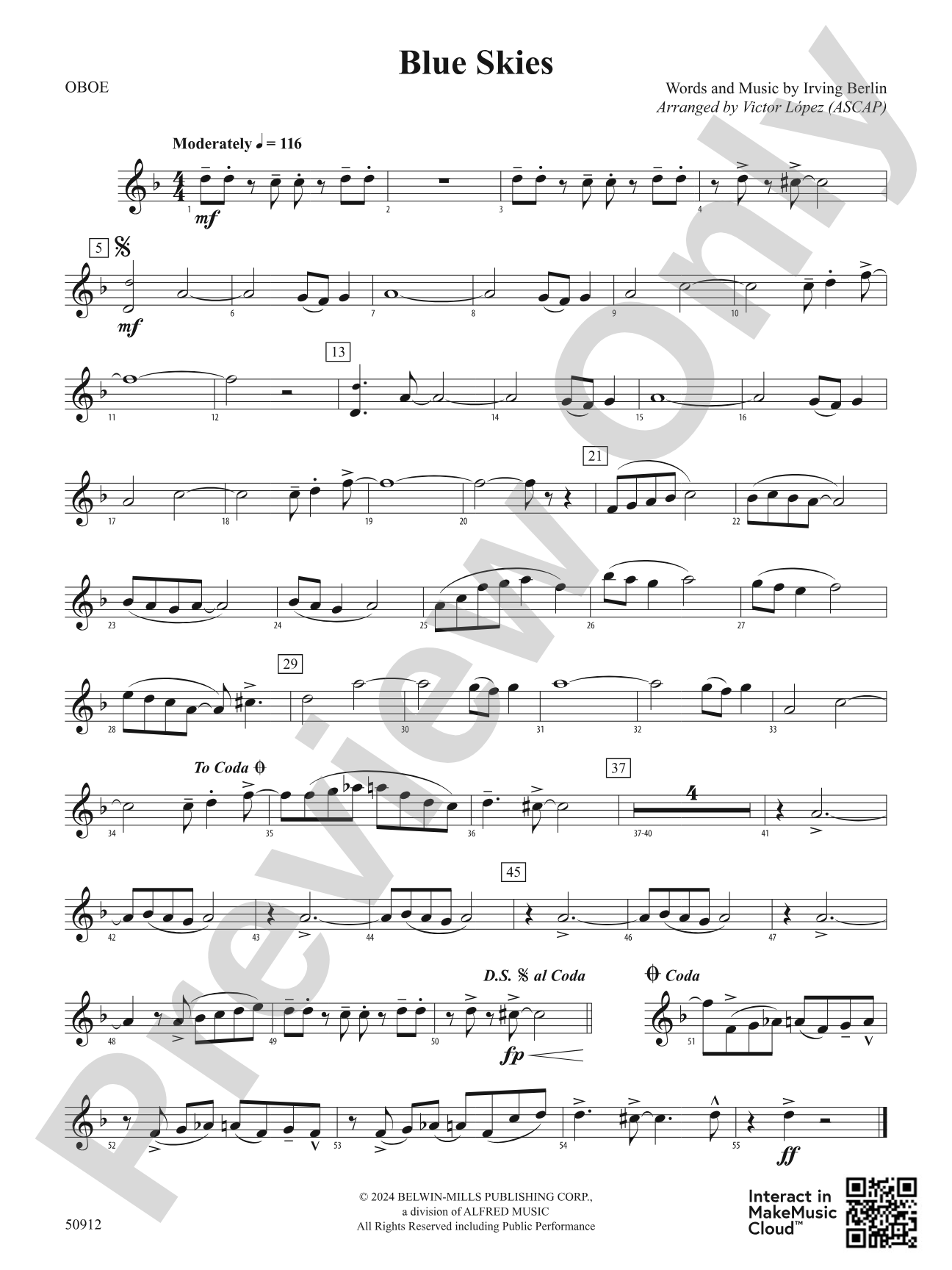 Blue Skies: Oboe