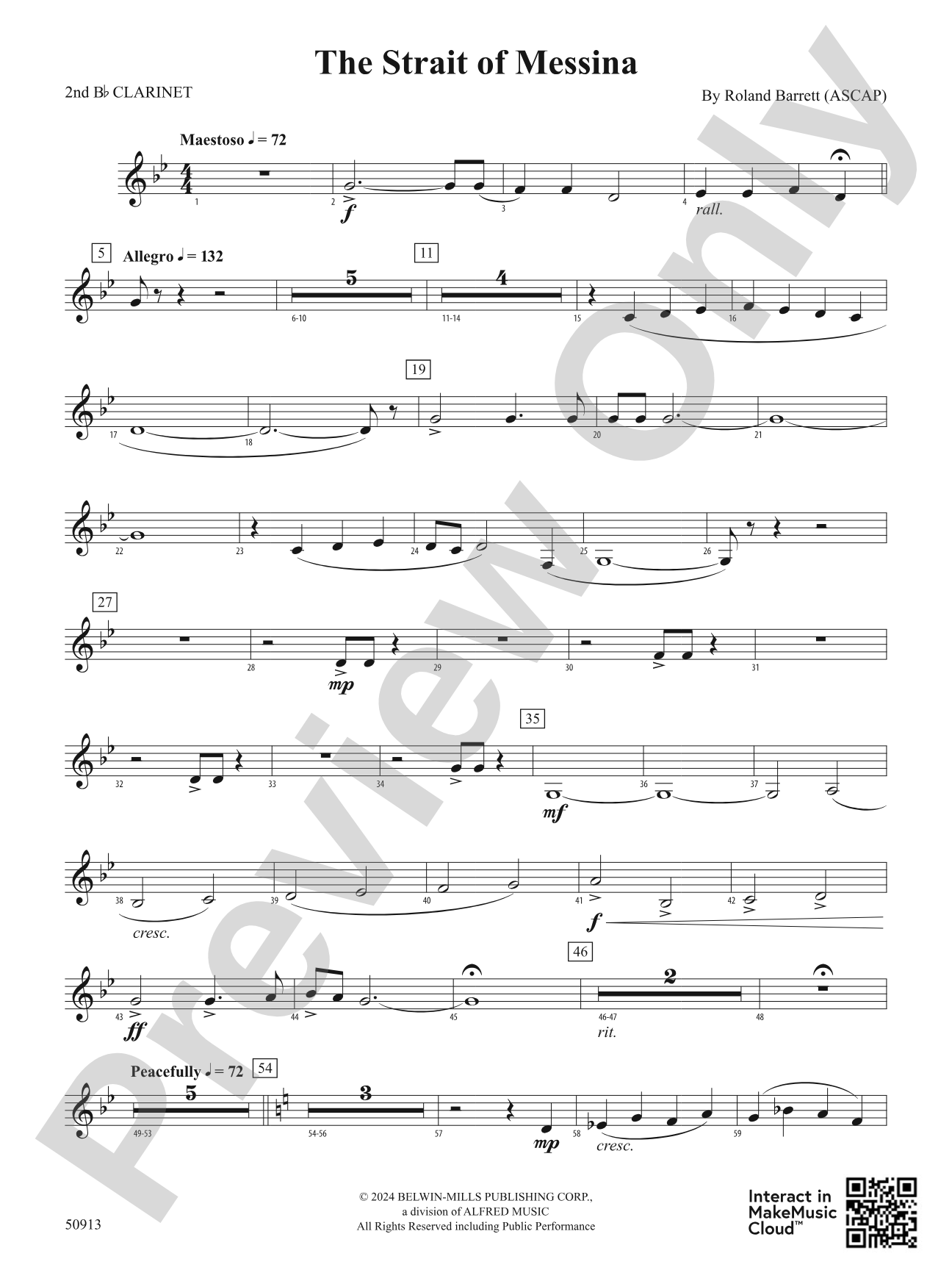 The Strait of Messina: 2nd B-flat Clarinet