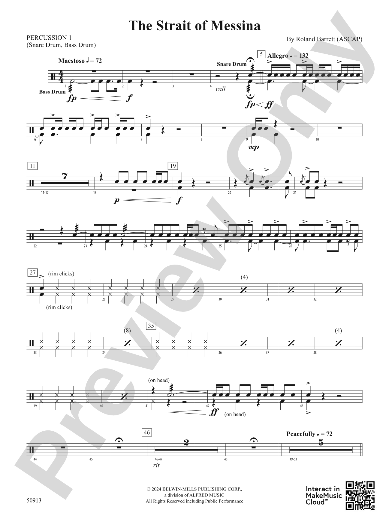 The Strait of Messina: 1st Percussion