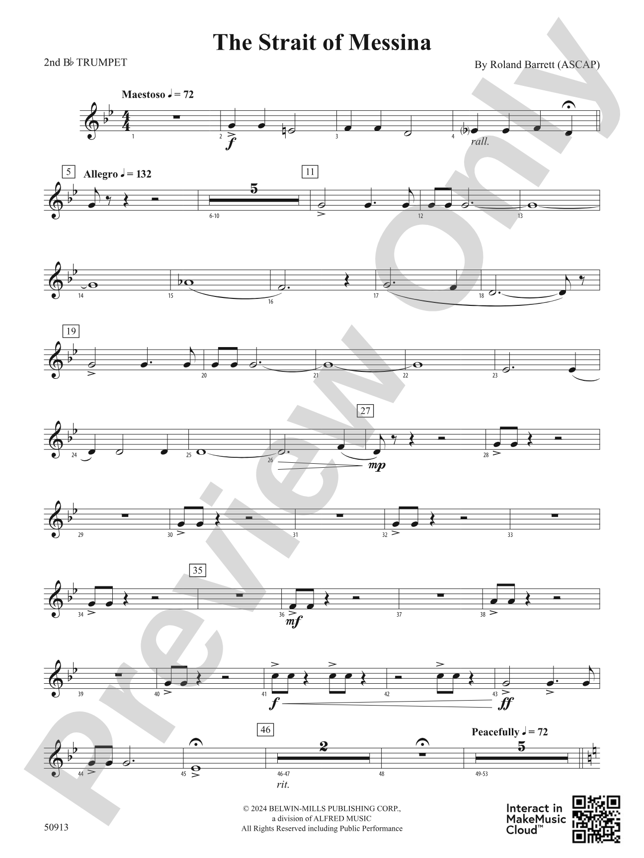 The Strait of Messina: 2nd B-flat Trumpet