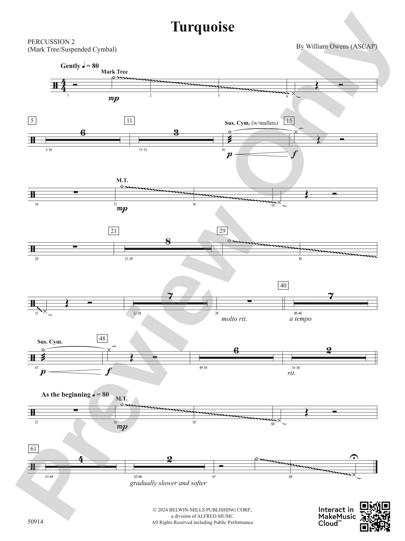 Turquoise: 2nd Percussion