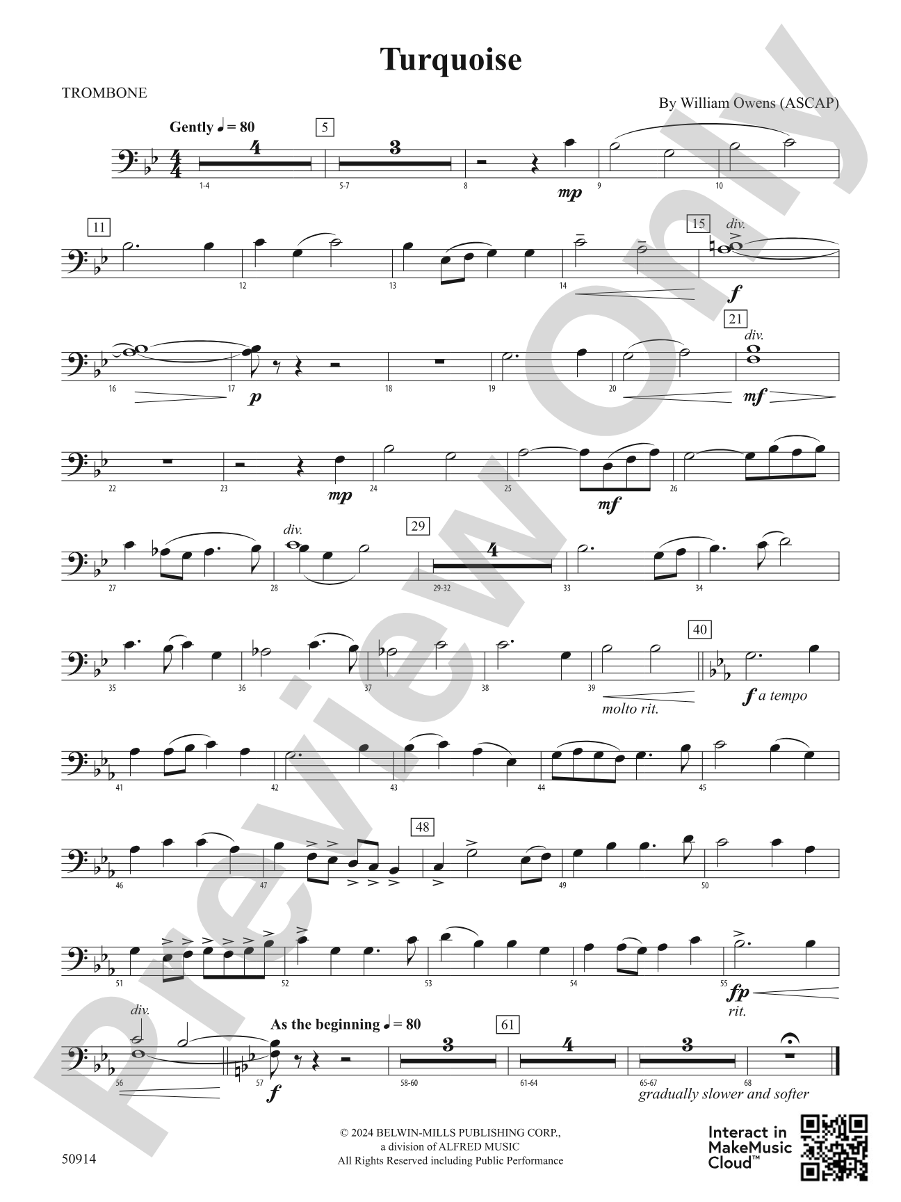 Turquoise: 1st Trombone