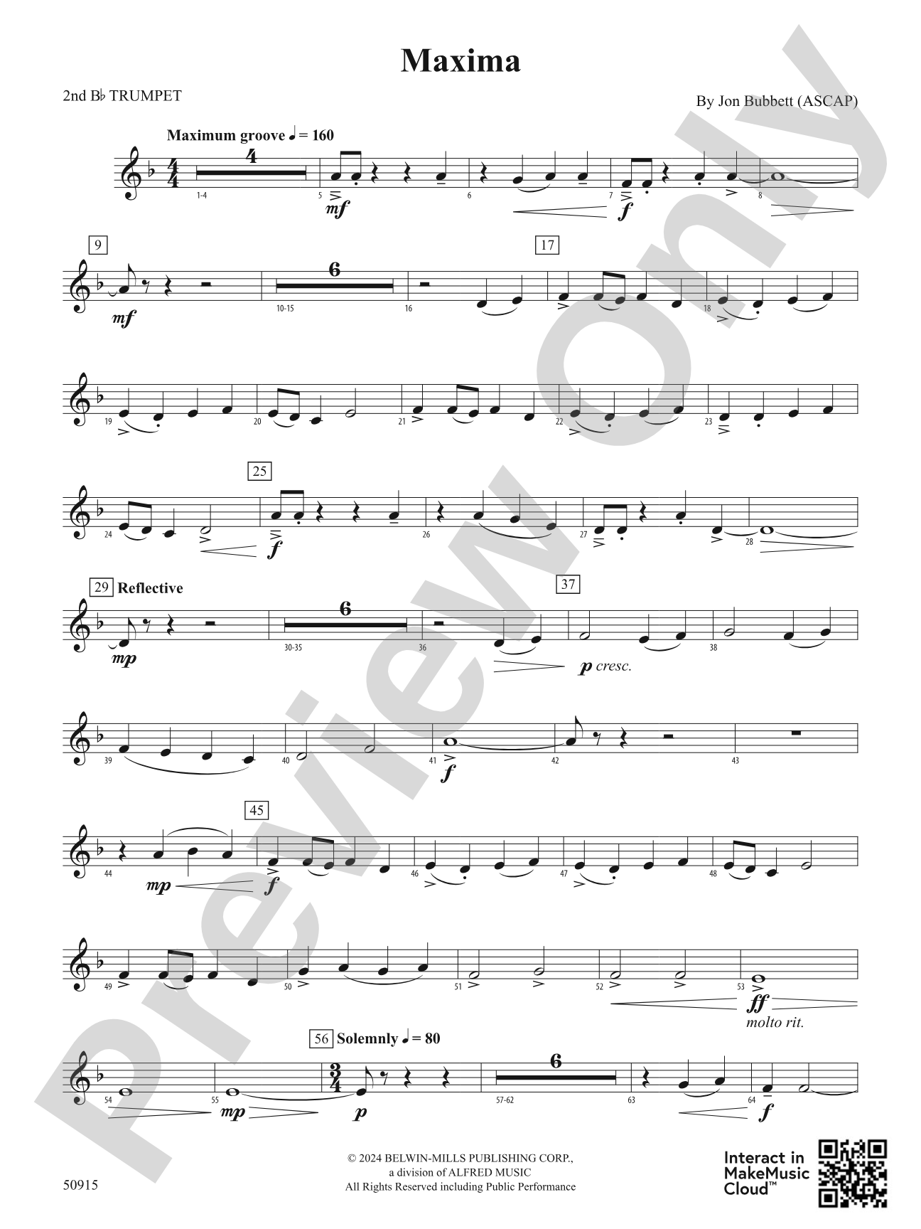 Maxima: 2nd B-flat Trumpet