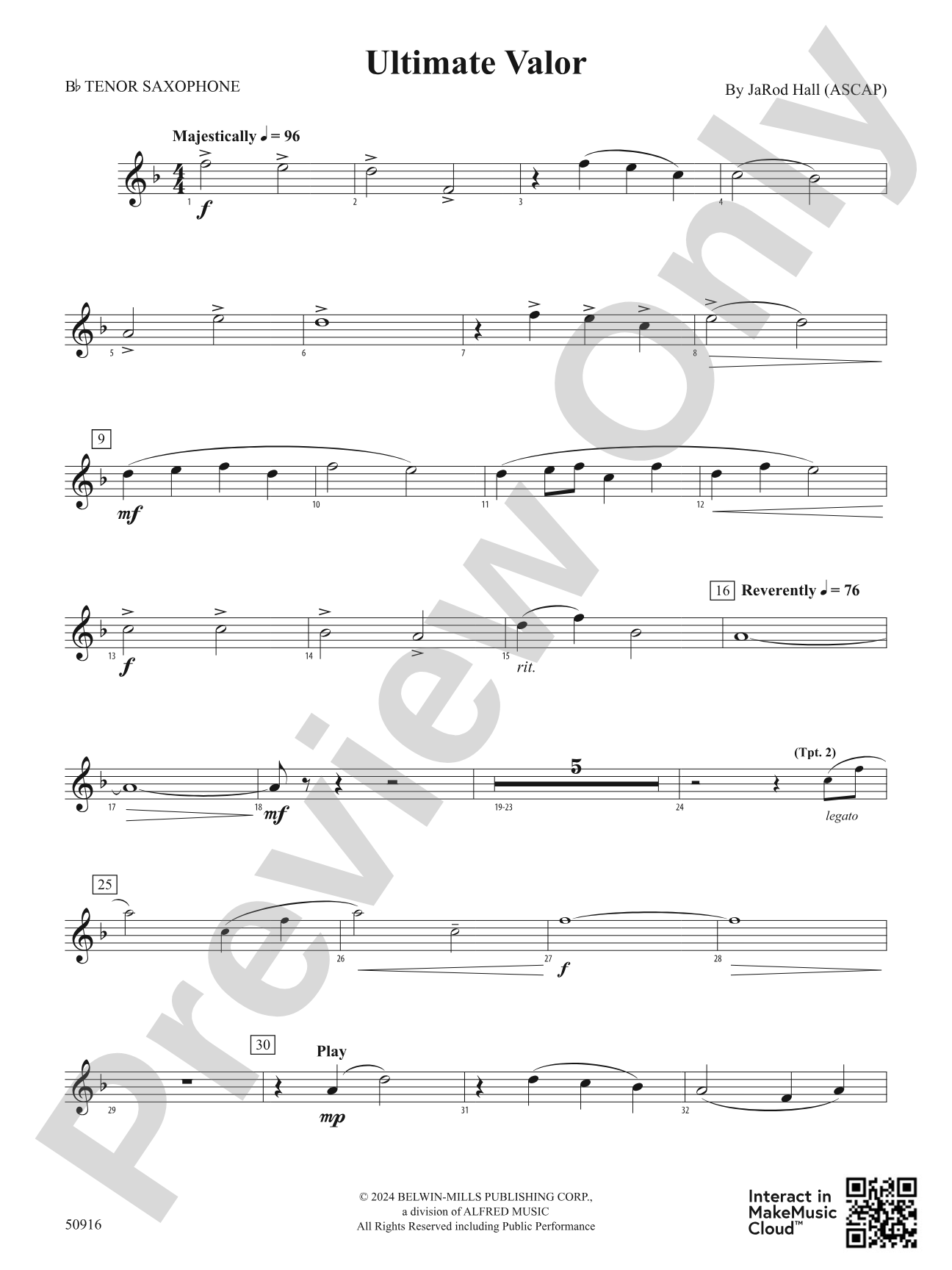 Ultimate Valor: B-flat Tenor Saxophone