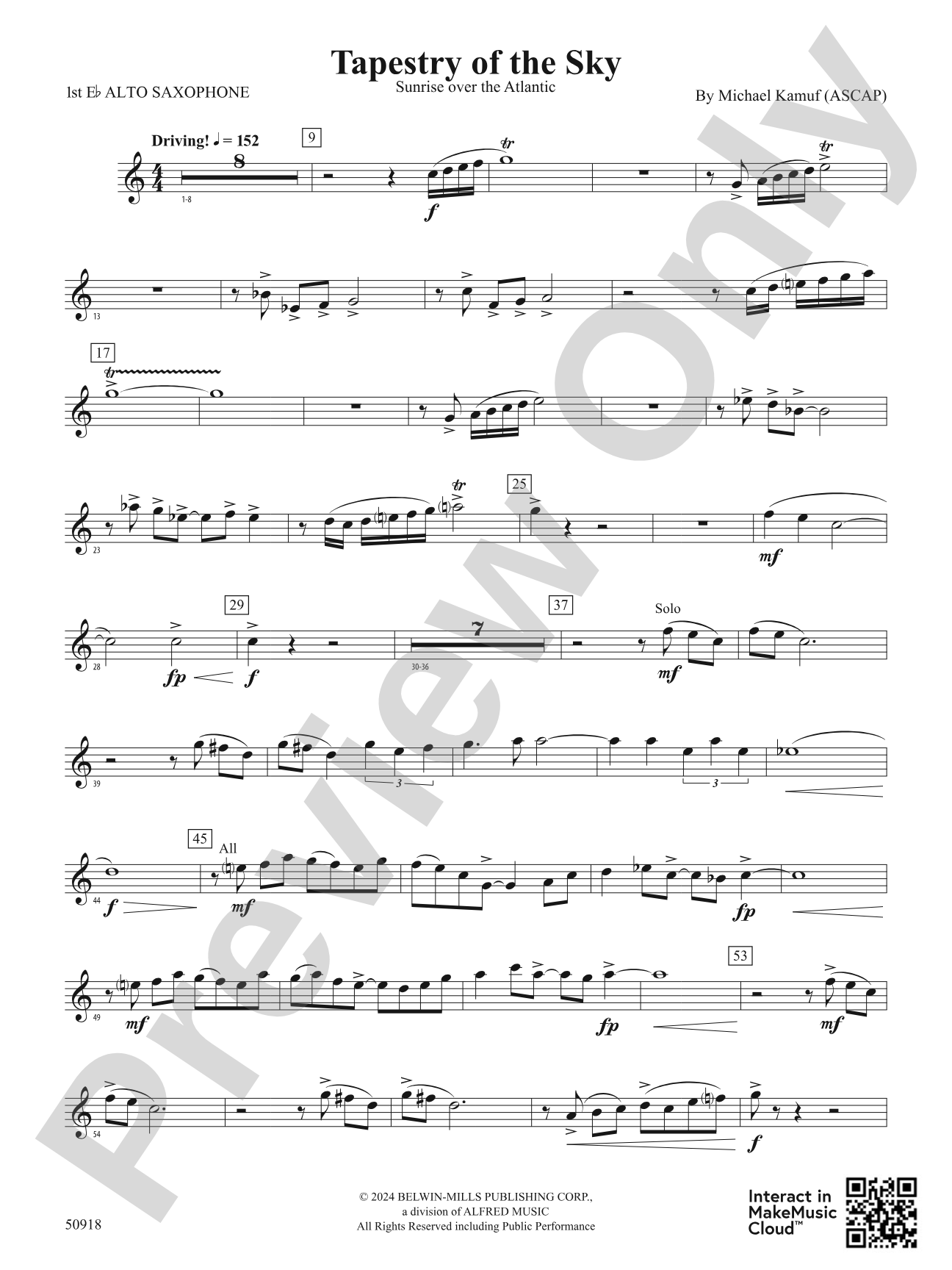 Tapestry of the Sky: E-flat Alto Saxophone
