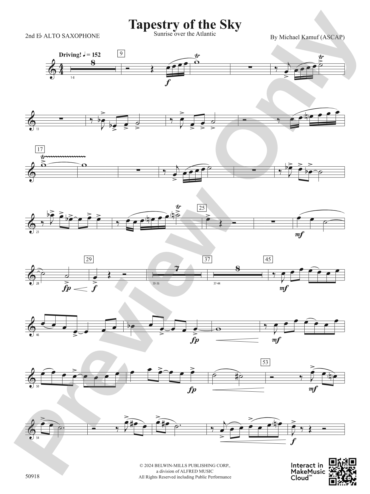 Tapestry of the Sky: 2nd E-flat Alto Saxophone